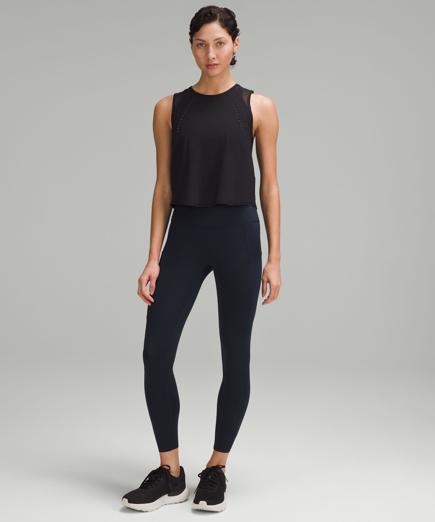 Unlimit High-Rise Tight 25” (Rhino Grey, size 0) + Flow Y Long Line (White,  size 2) : r/lululemon