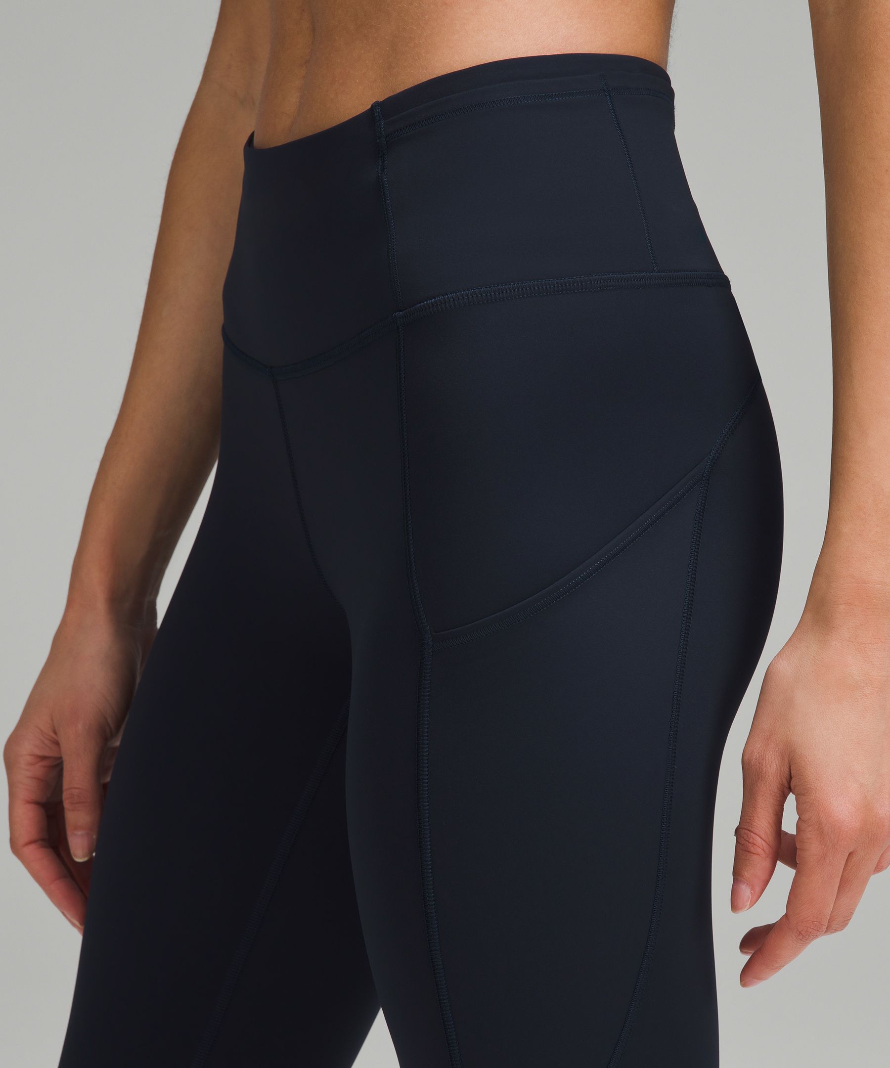 Lululemon Speed Tight Cozy High-Rise Ruched Ankle Leggings Zip Pocket Black  6 - $67 - From Pearl