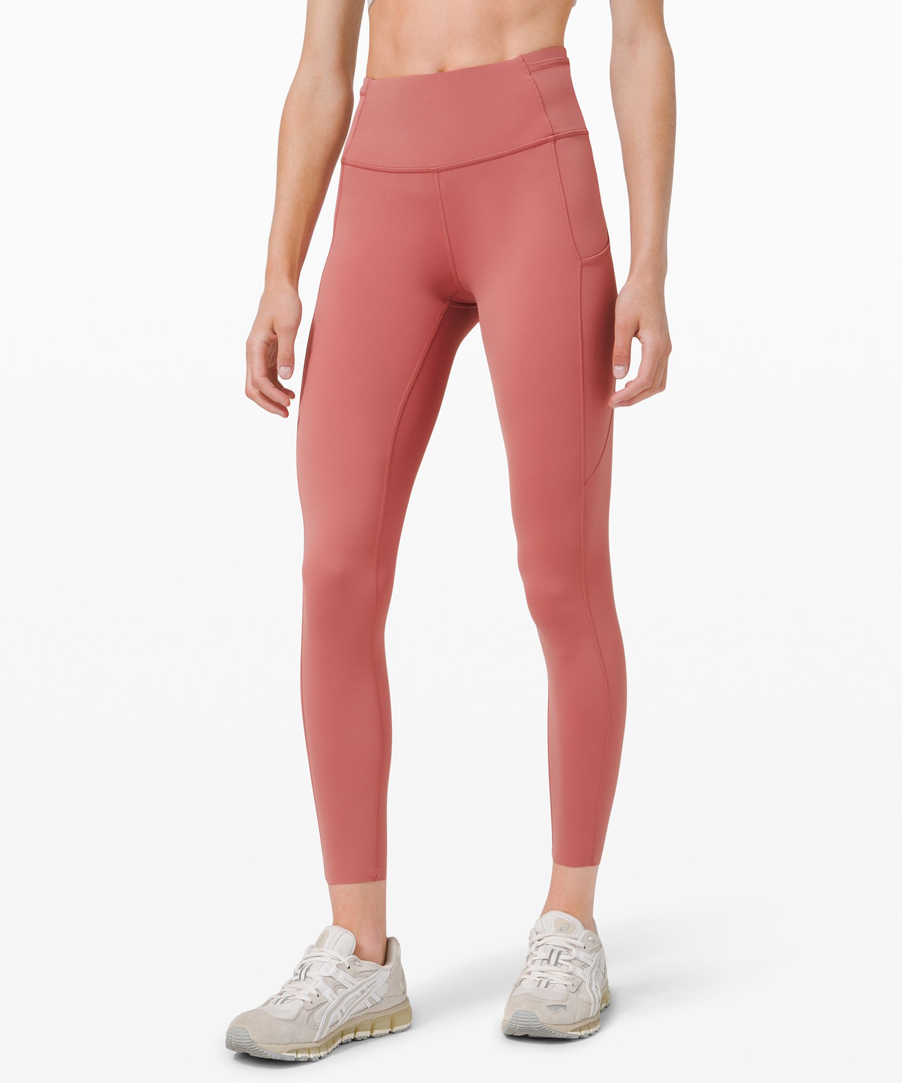 Lululemon Fast And Free Tight Ii 25" *non-reflective Nulux In Pink