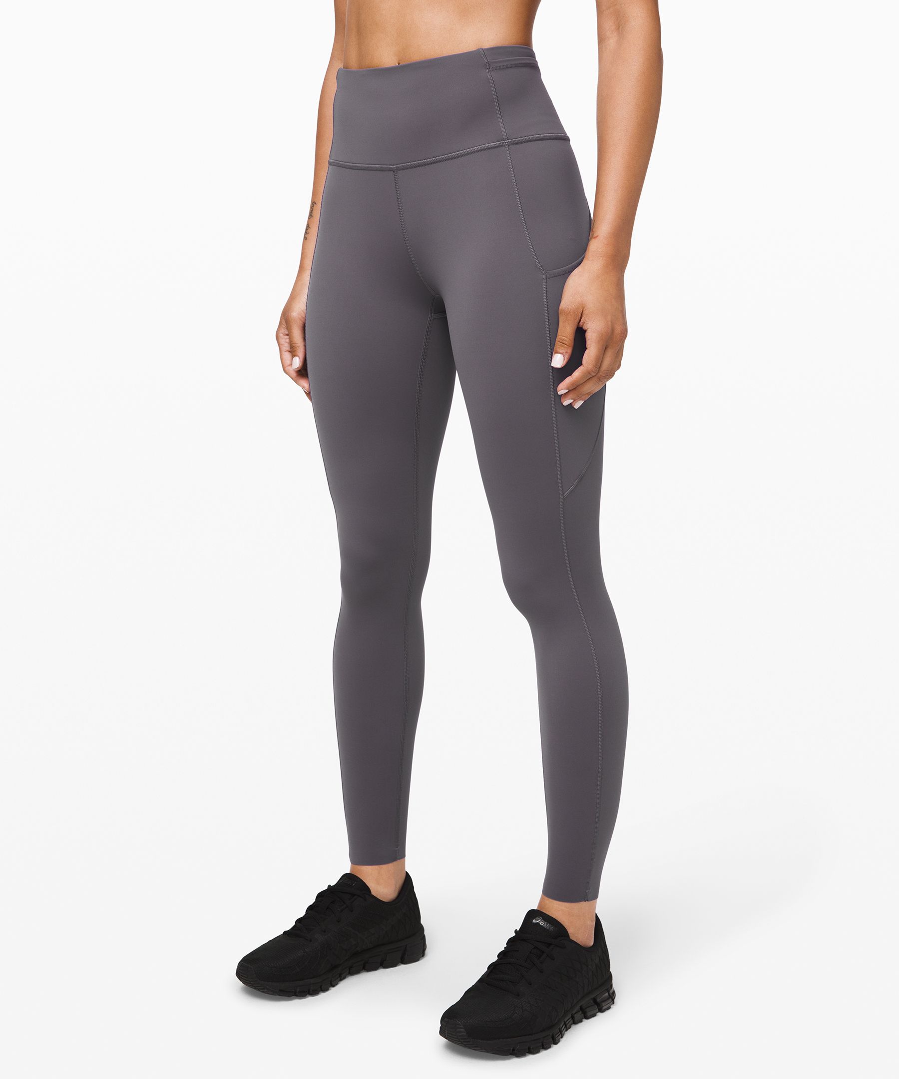 Lululemon Fast And Free Tight Ii 25" *non-reflective Nulux In Titanium