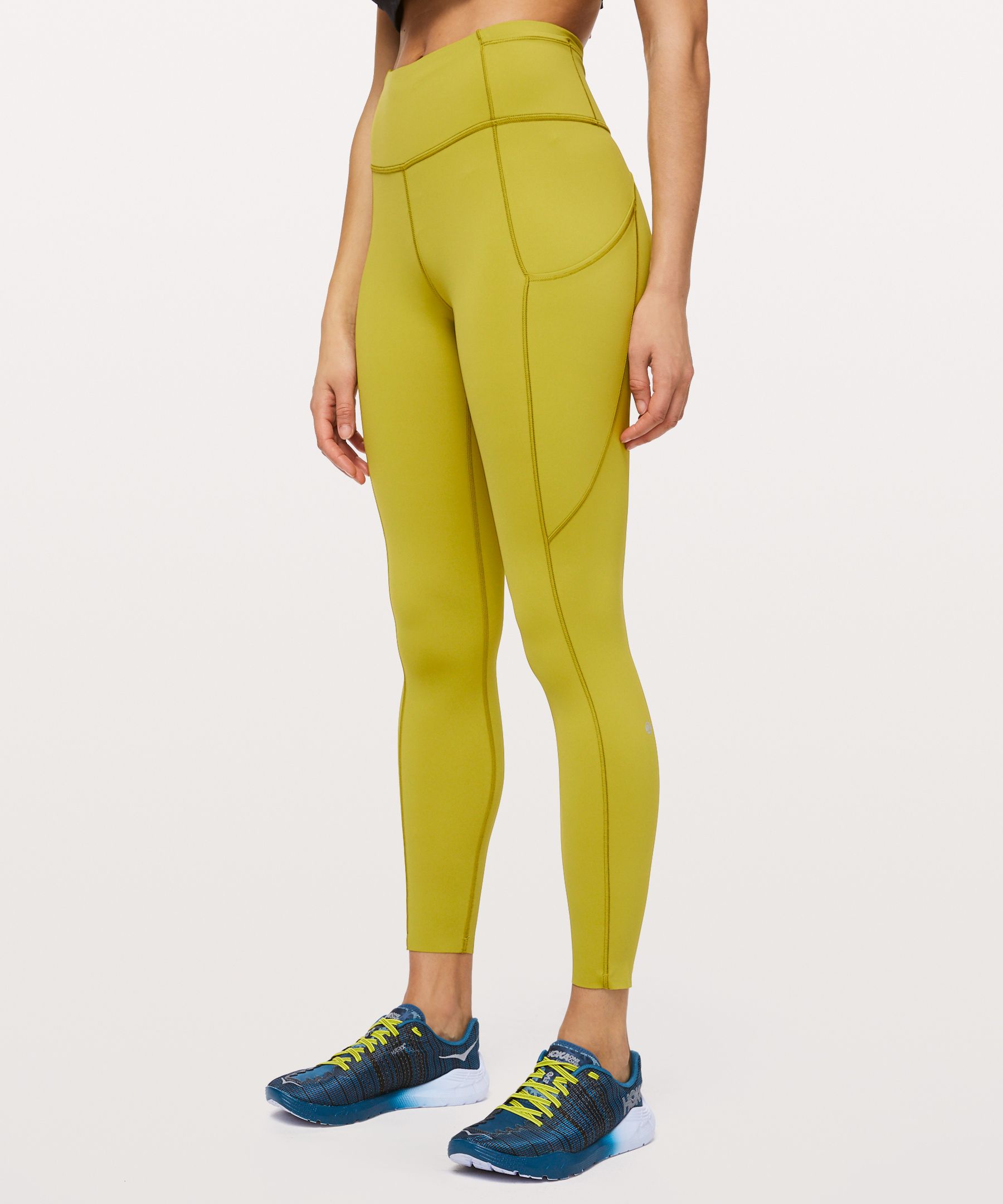 Lululemon Fast And Free Tight Ii 25" *non-reflective Nulux In Golden Lime
