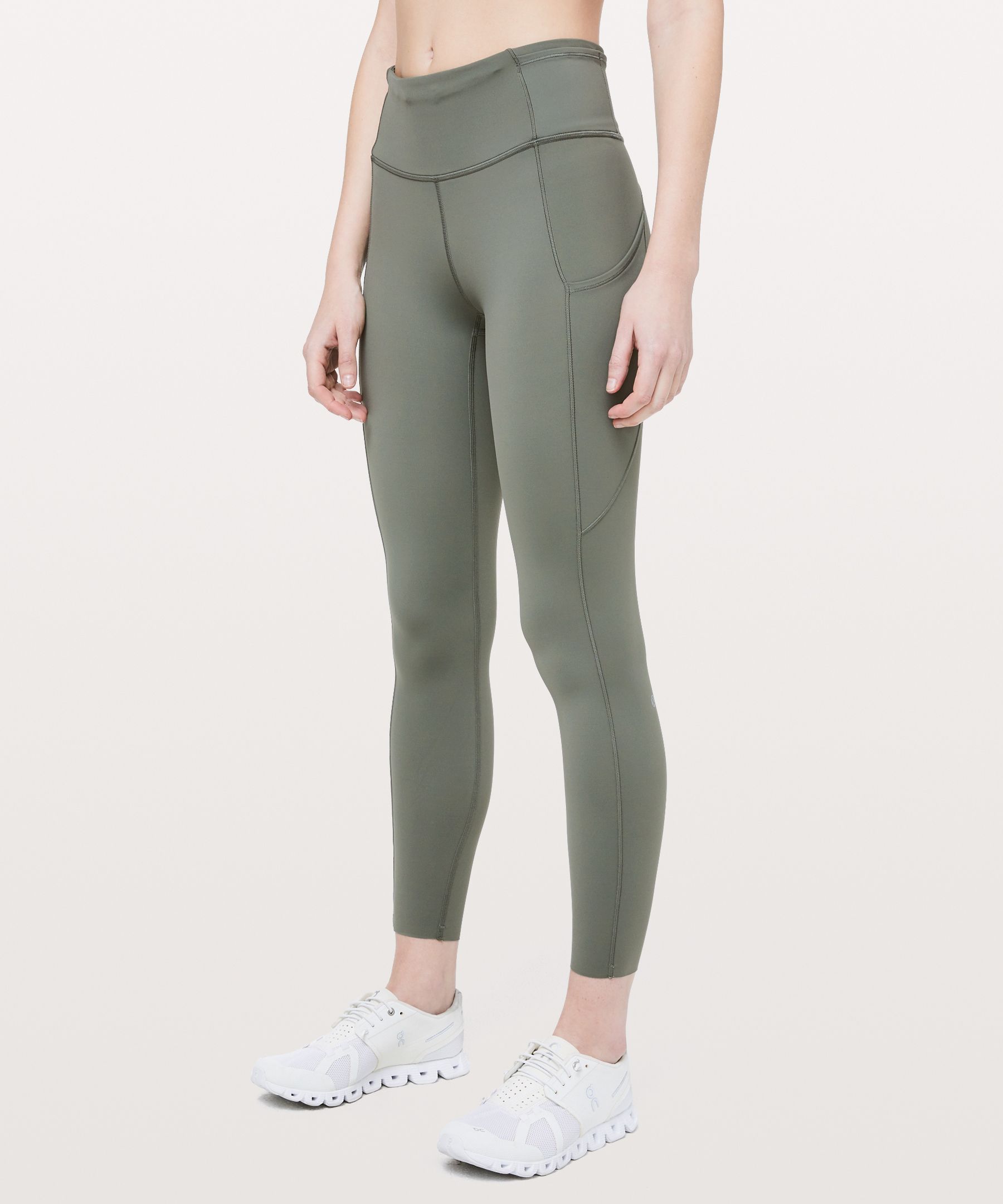 Lululemon Fast And Free Tight Ii 25" *non-reflective Nulux In Grey Sage