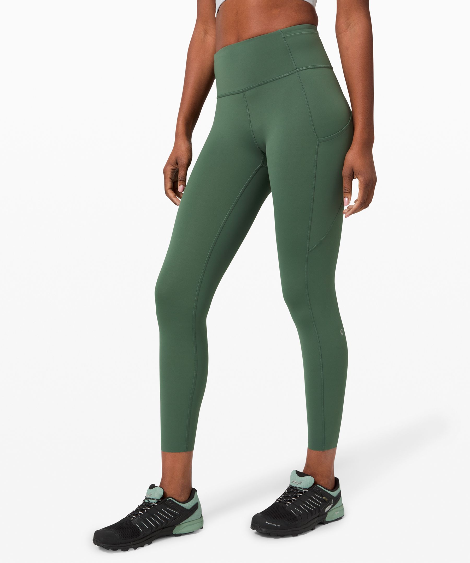 Lululemon Fast And Free Tight Ii 25" *non-reflective Nulux In Algae Green