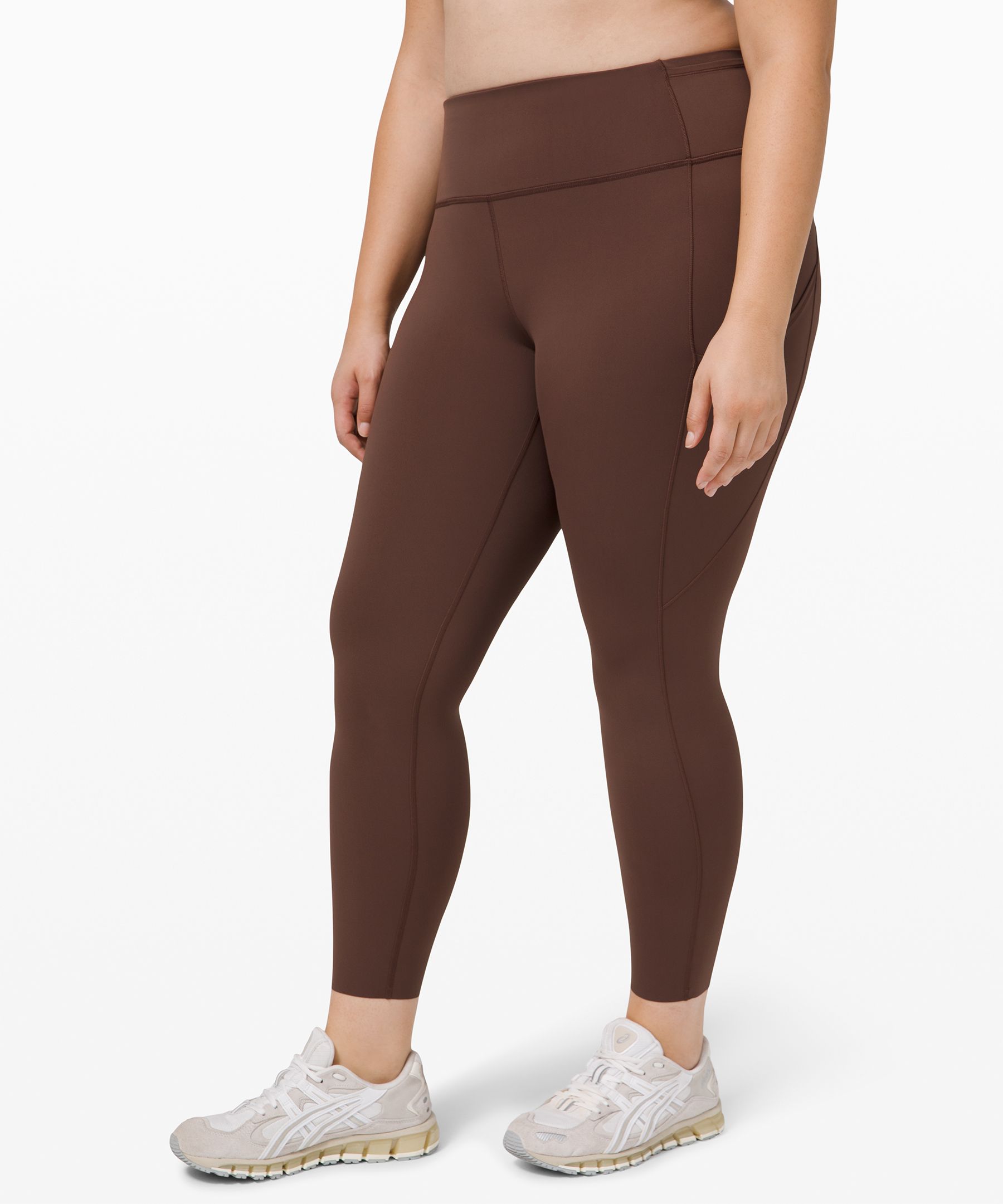 Lululemon Fast And Free Tight 25" *non-reflective Nulux In Brown