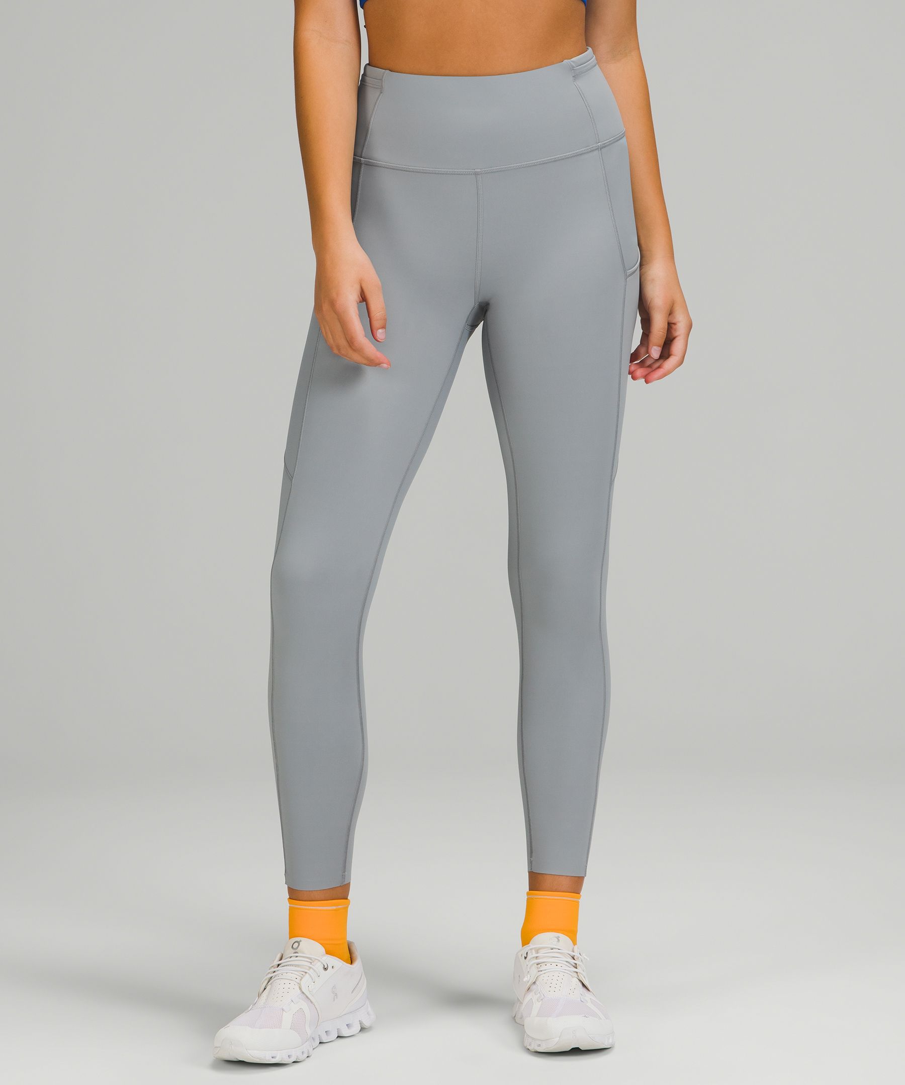 Lululemon Fast And Free High-rise Tights 25" In Rhino Grey