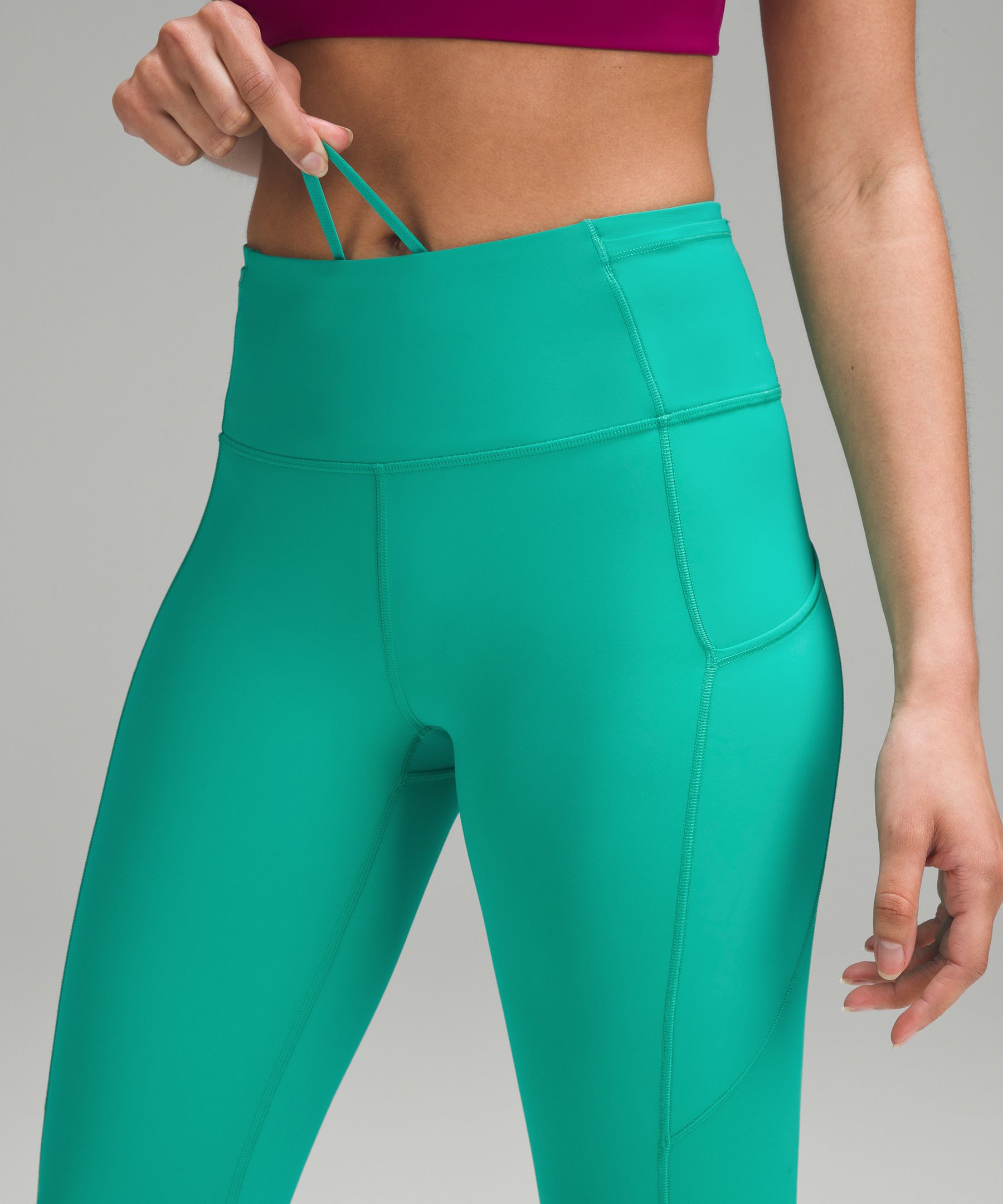 Lululemon Fast and Free Tight II 25 *Non-Reflective Nulux - Grape Leaf -  lulu fanatics