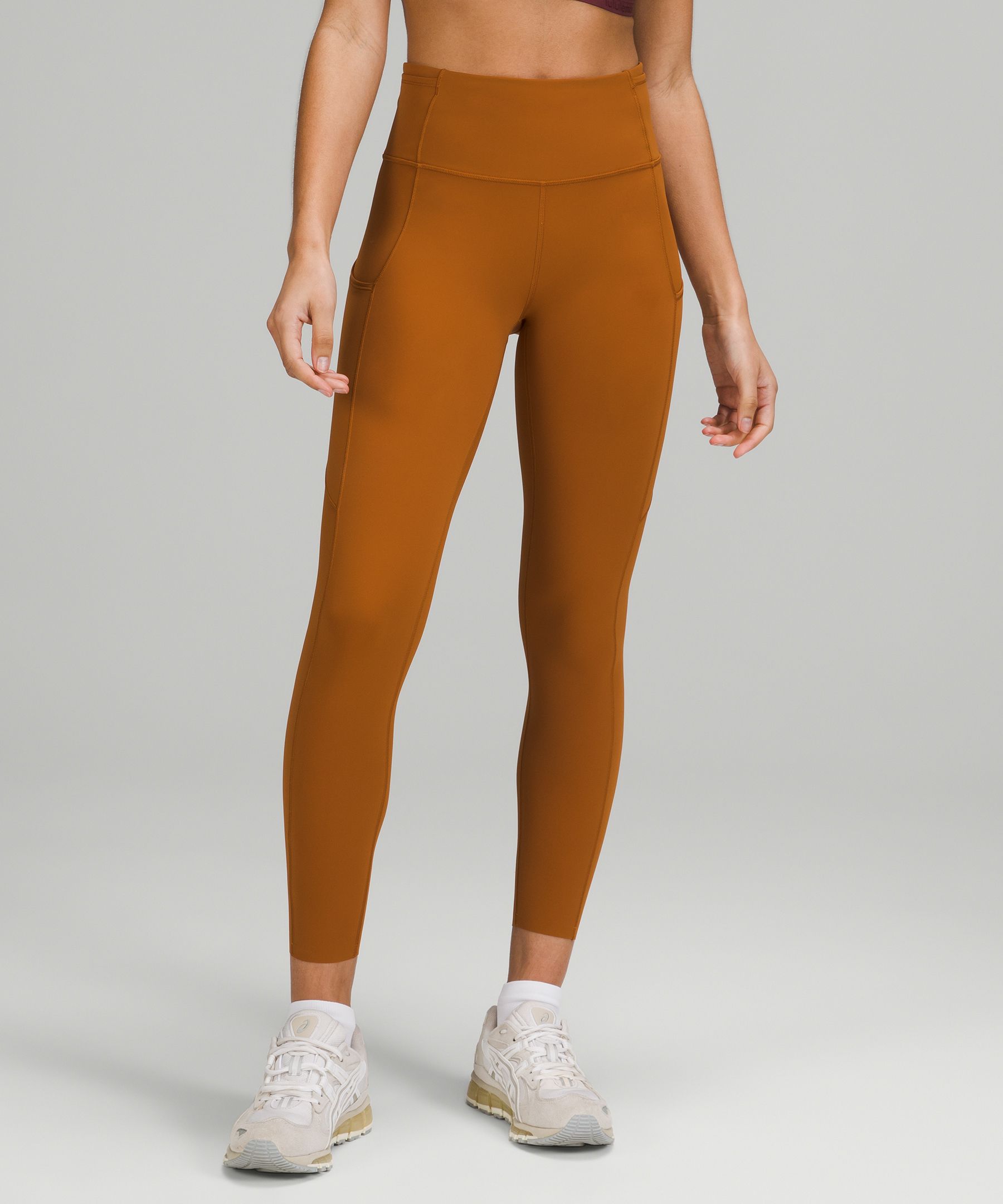 Lululemon Fast And Free High-rise Tights 25" In Butternut Brown