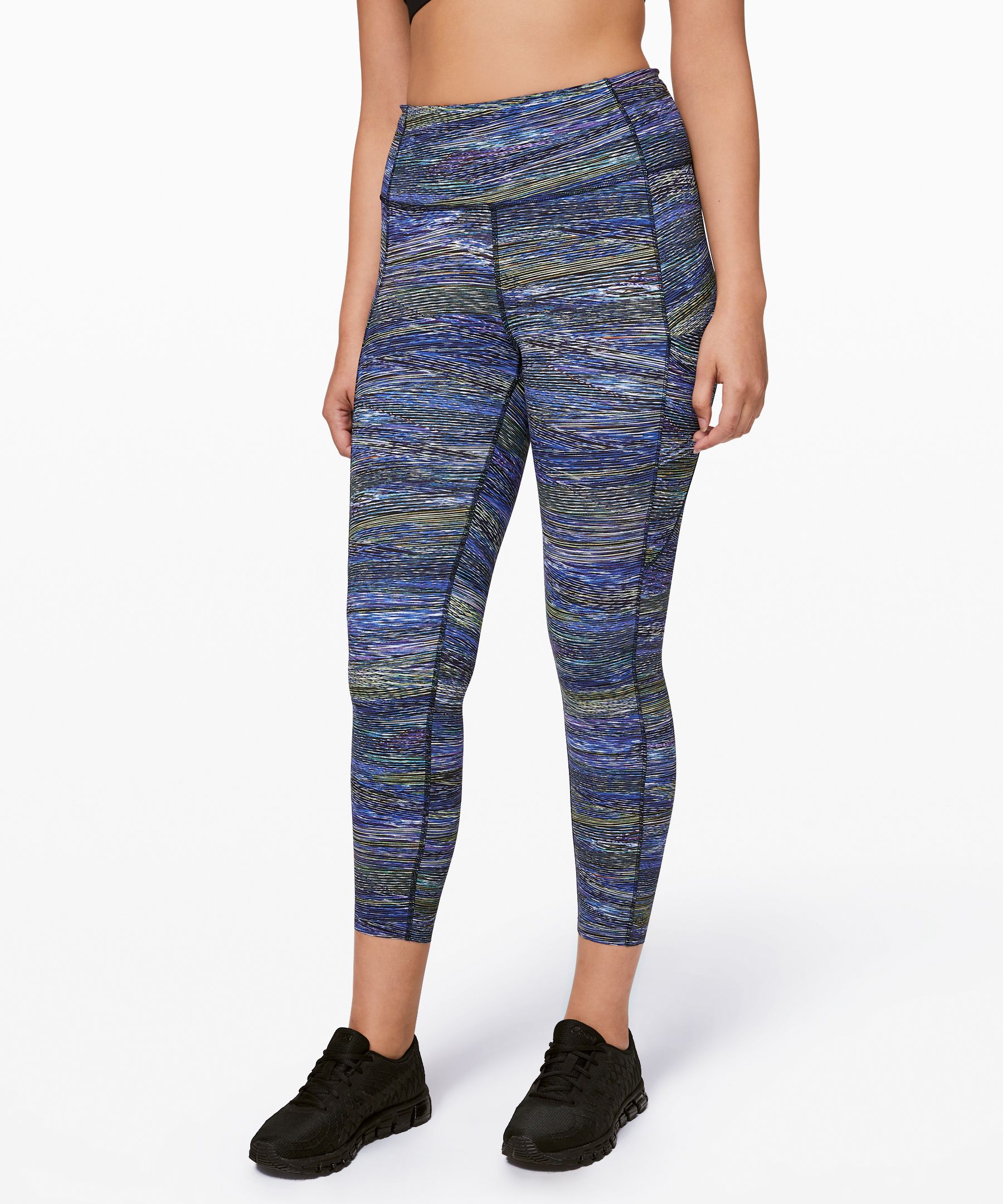 Lululemon Fast And Free Tight Ii 25" *non-reflective Nulux In Interconnect Blue Multi