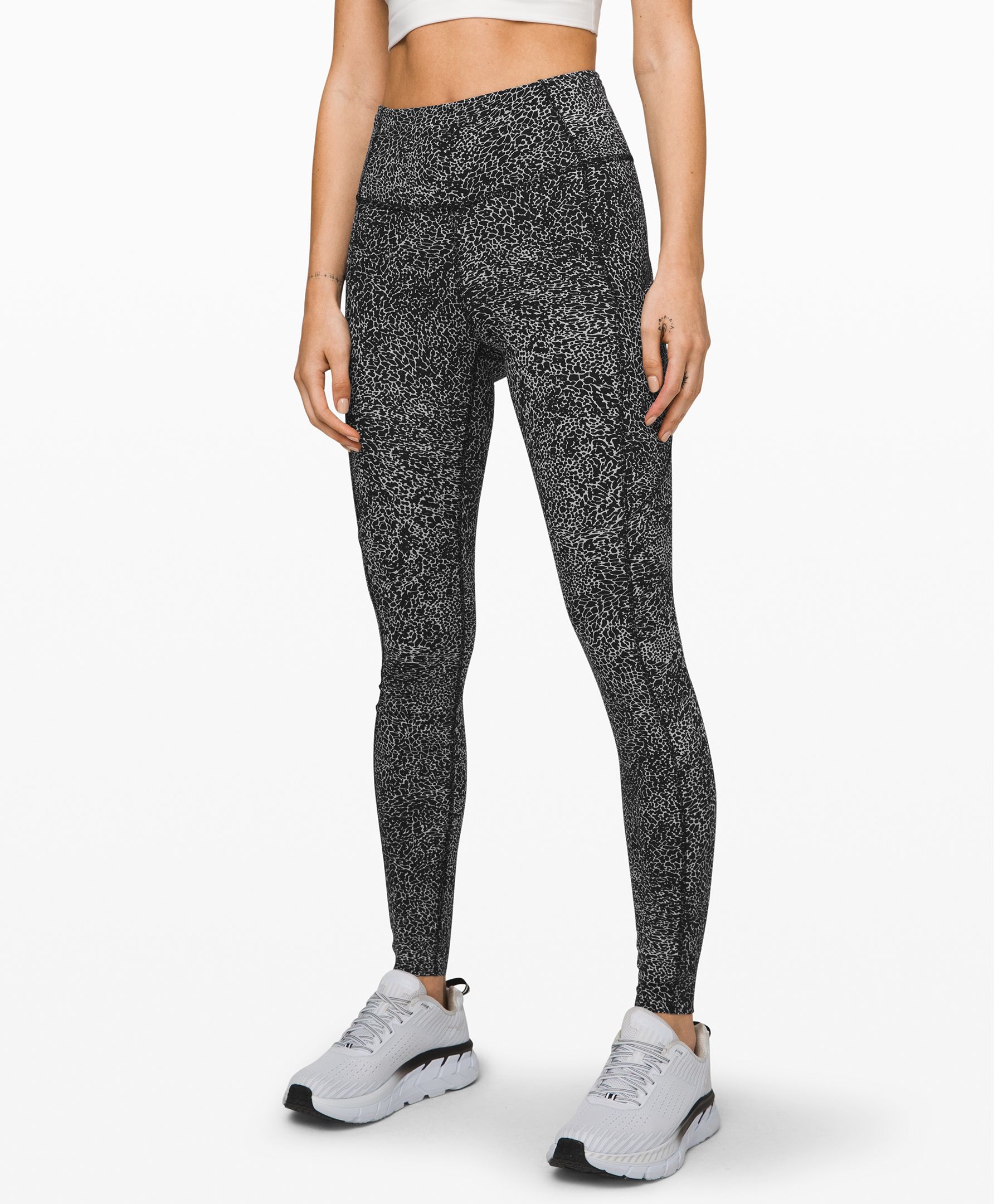 Lululemon Fast And Free Tight 28" *non-reflective In Polar Shift Ice Grey Black