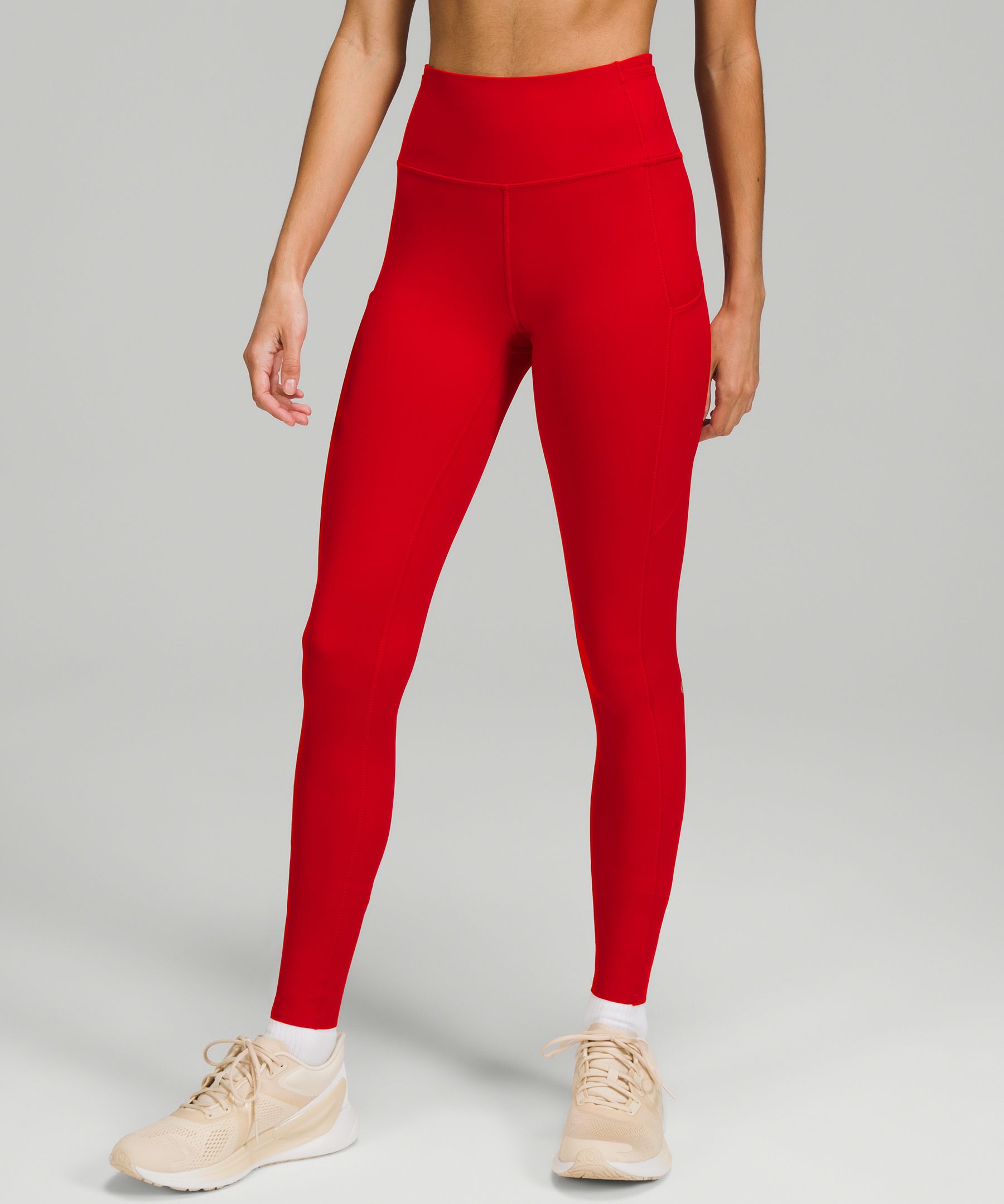 red lululemon pants