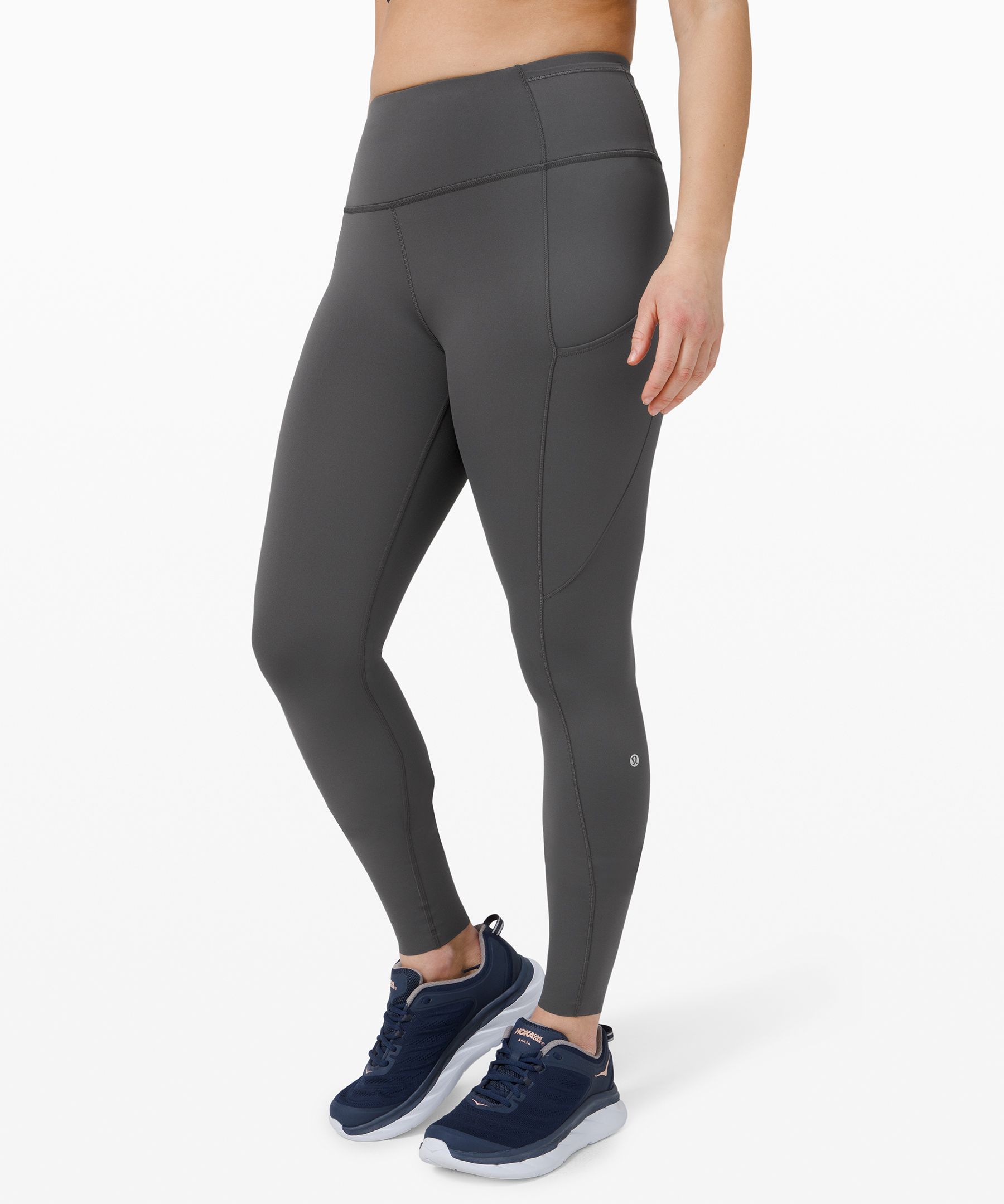 Lululemon Fast And Free High-rise Tights 28" Nulux In Graphite Grey