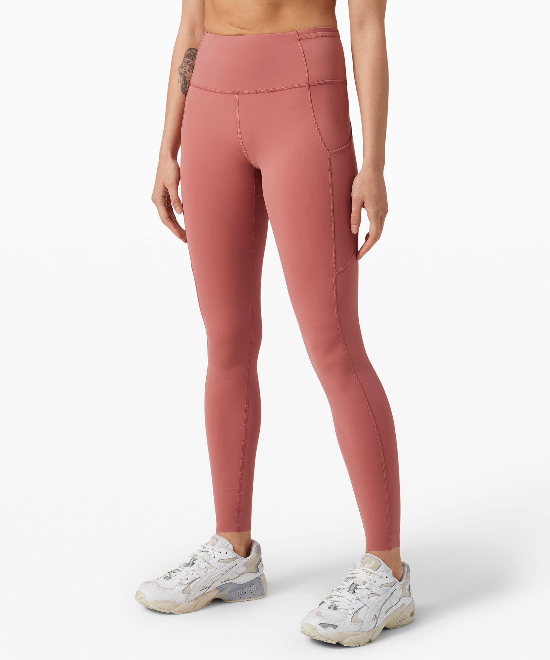 Lululemon Fast And Free High-rise Tight 28 *non-reflective In Pink |  ModeSens