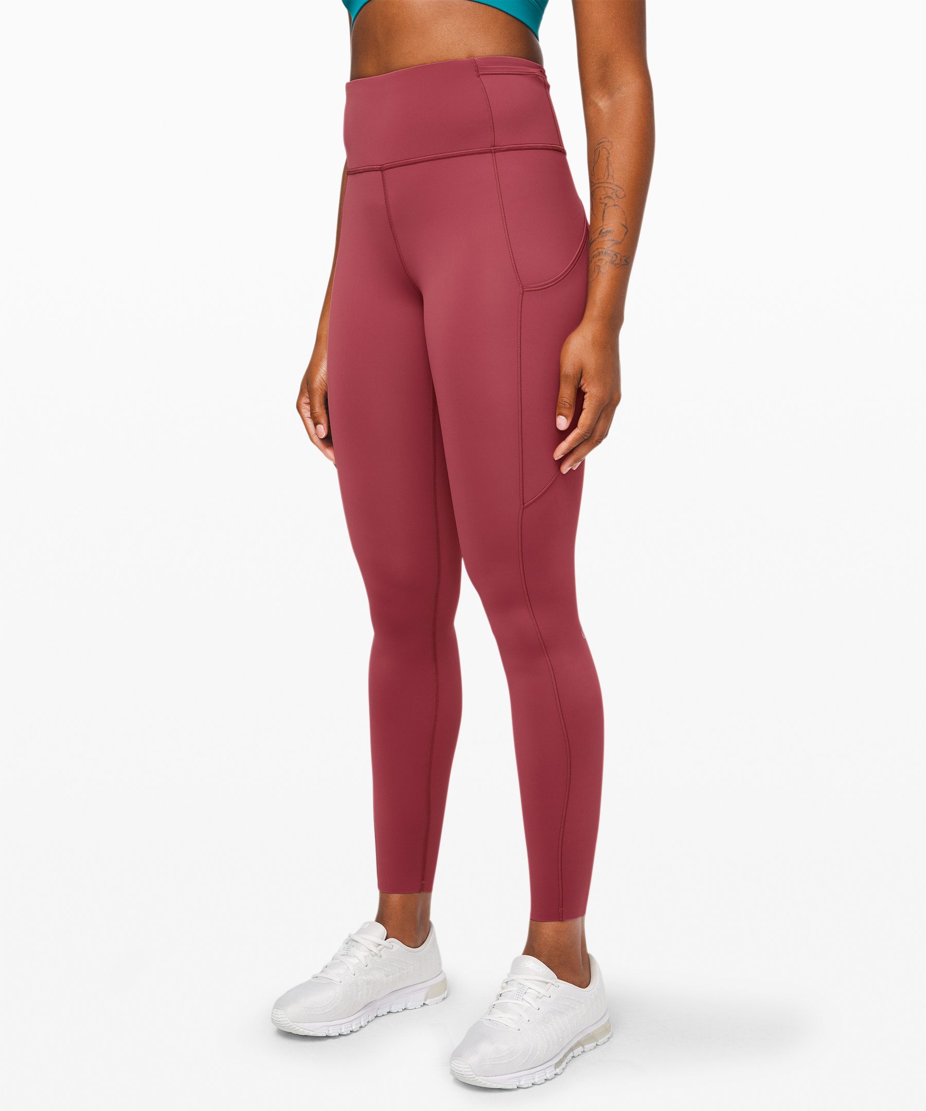 Lululemon Fast And Free High-rise Tight 28 *non-reflective In Red