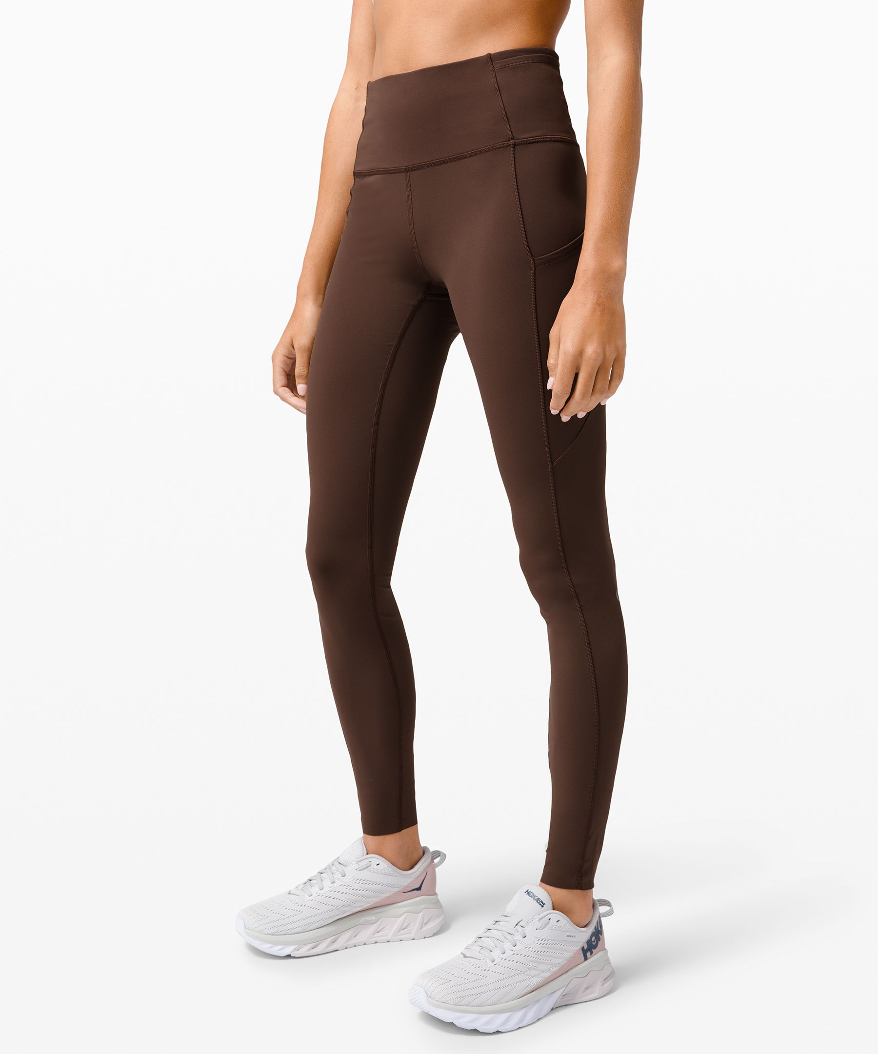 Lululemon Fast And Free Tight 28" *non-reflective In Brown