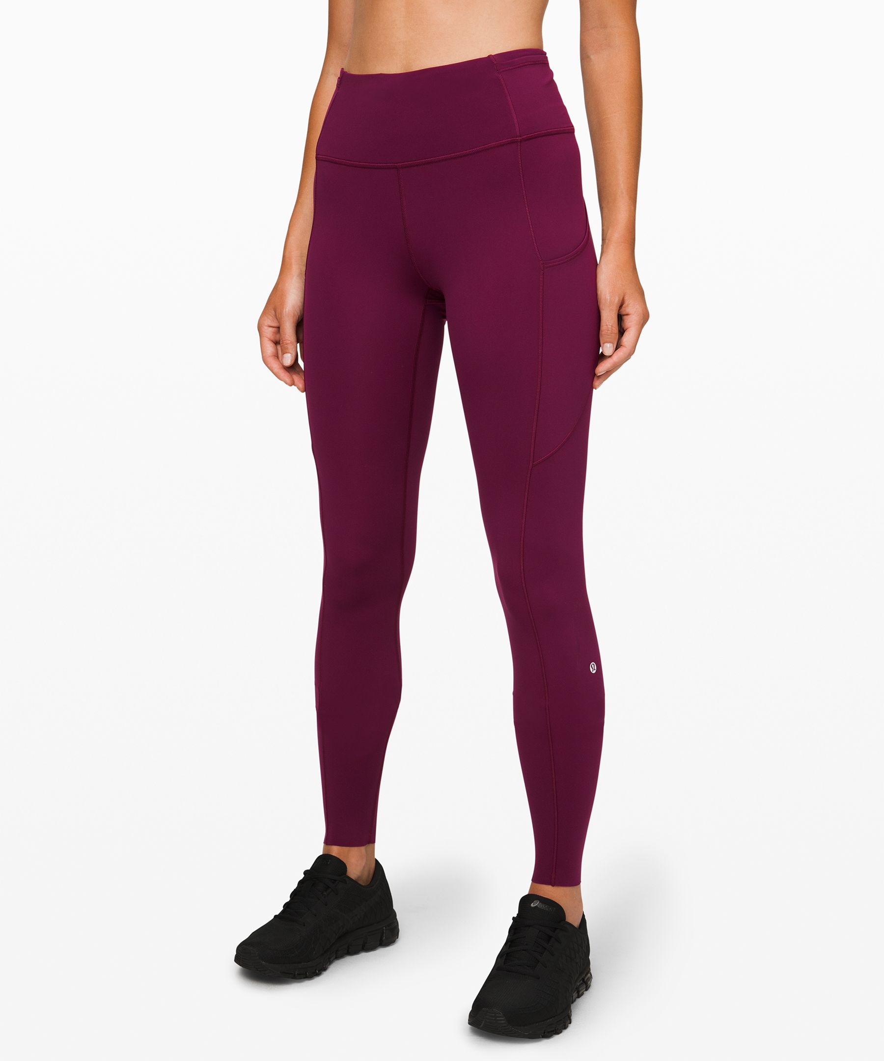 Lululemon Fast and Free Tight 28 *Non-Reflective - Red Merlot - lulu  fanatics