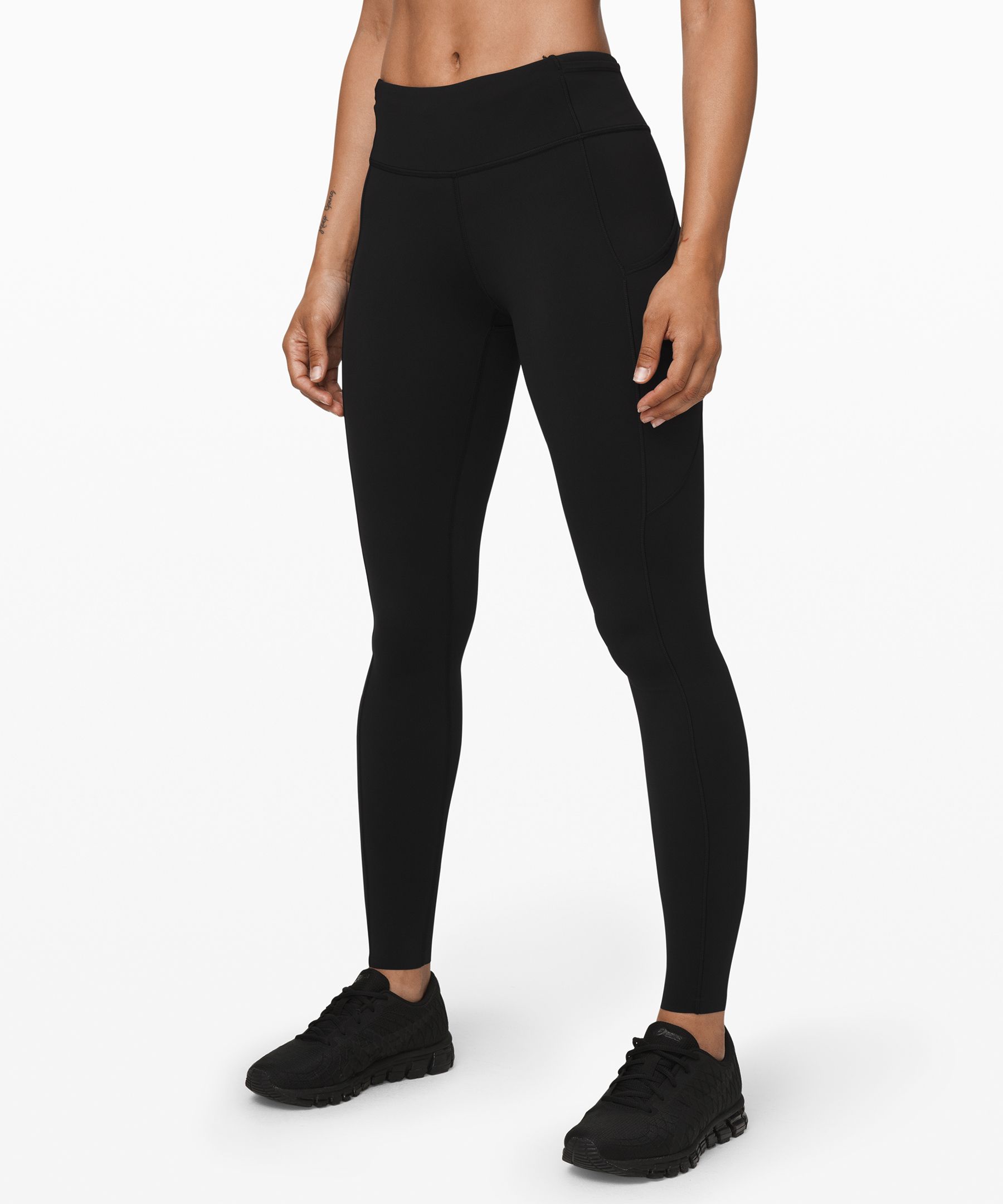 Lululemon Fast And Free Mid-rise Tight 28" In Black