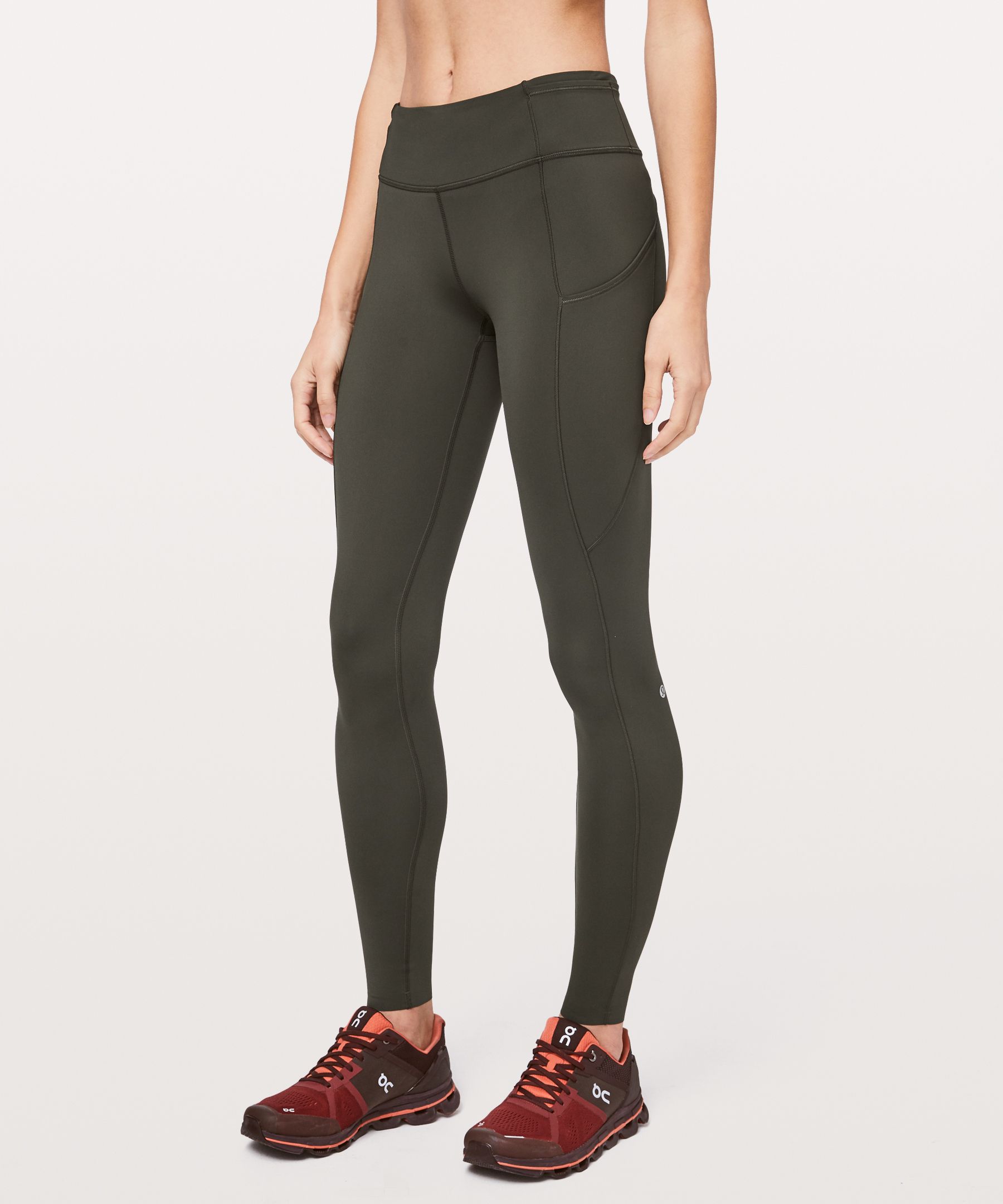 Lululemon Wunder Under Super-high Rise Tight 28 *full-on Luon Online Only  In Dark Olive