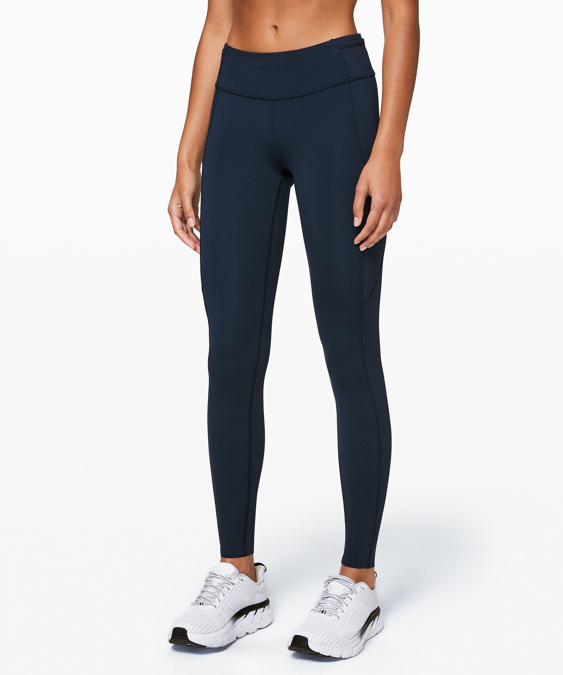 Lululemon Fast And Free Mid-rise Tight 28" *non-reflective Online Only In True Navy