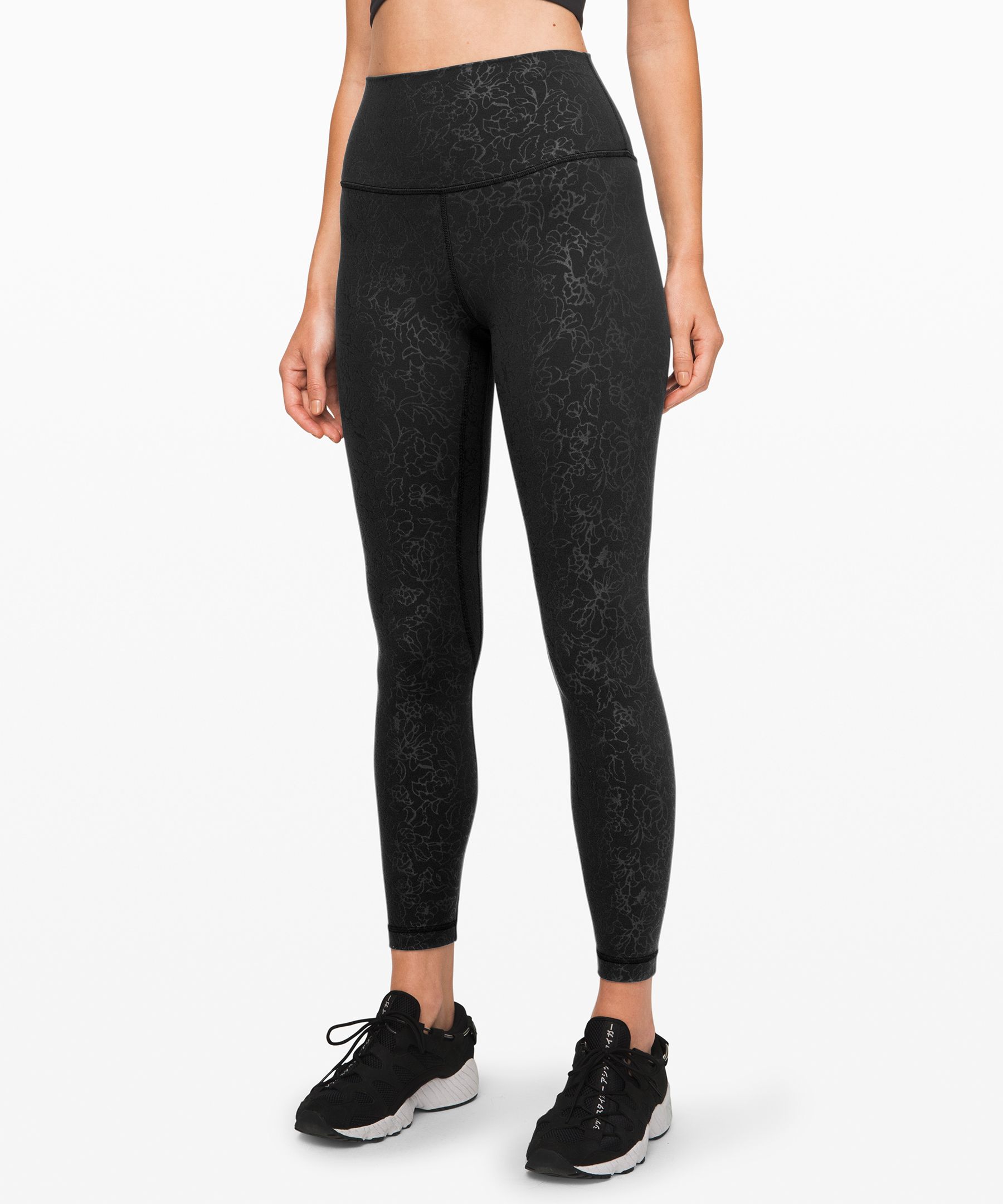 Lululemon Align Pant 25” Emboss Black  Neon leggings, Lululemon align  pant, Black patterned leggings