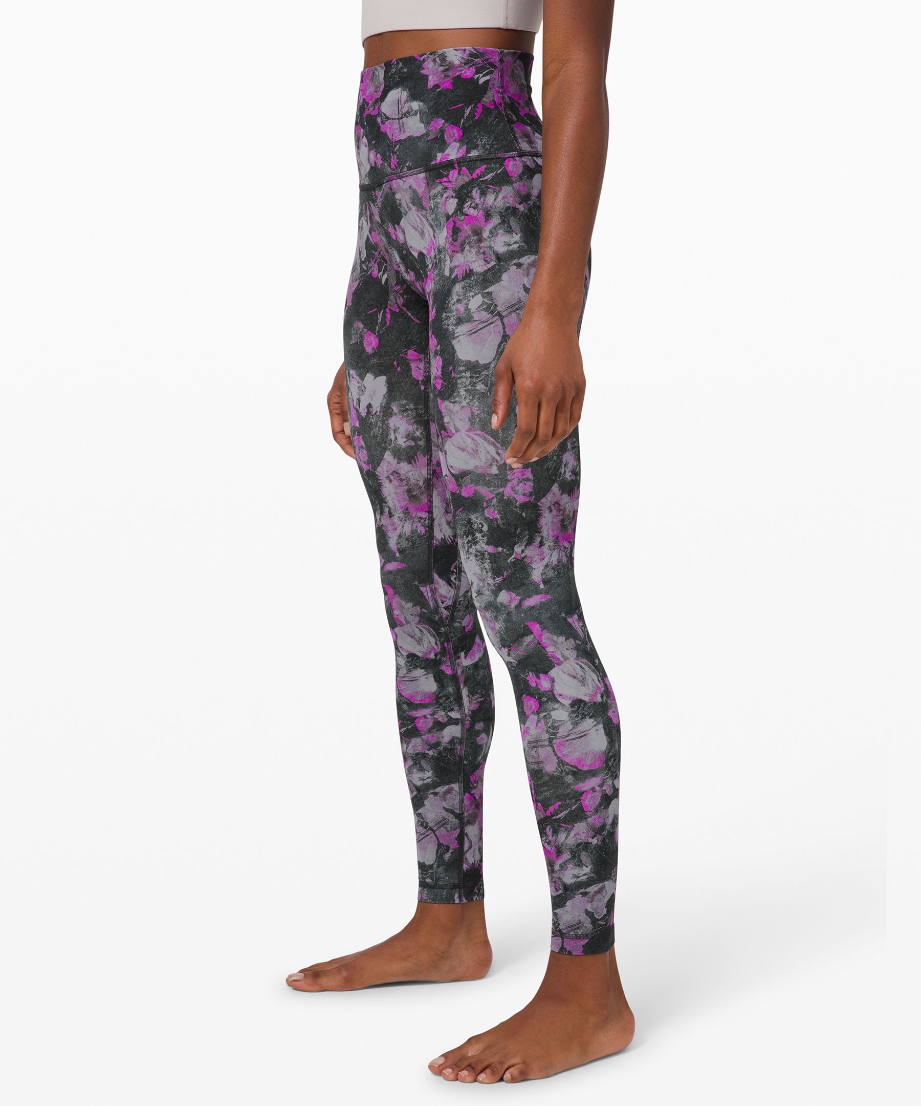 lululemon purple floral leggings