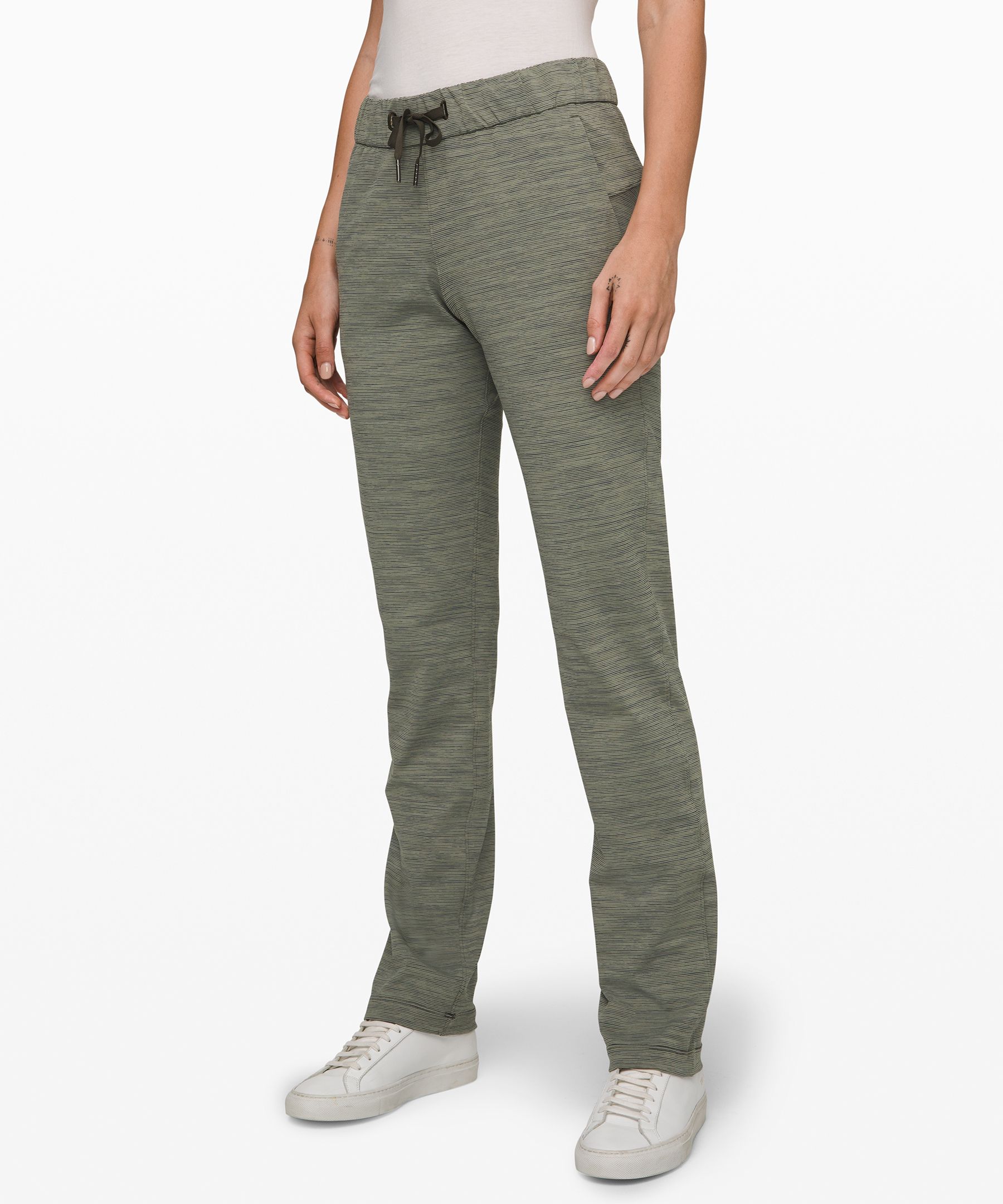 Lululemon On The Fly Pant Full Length *online Only In Wee Are From Space  Sage Dark Olive