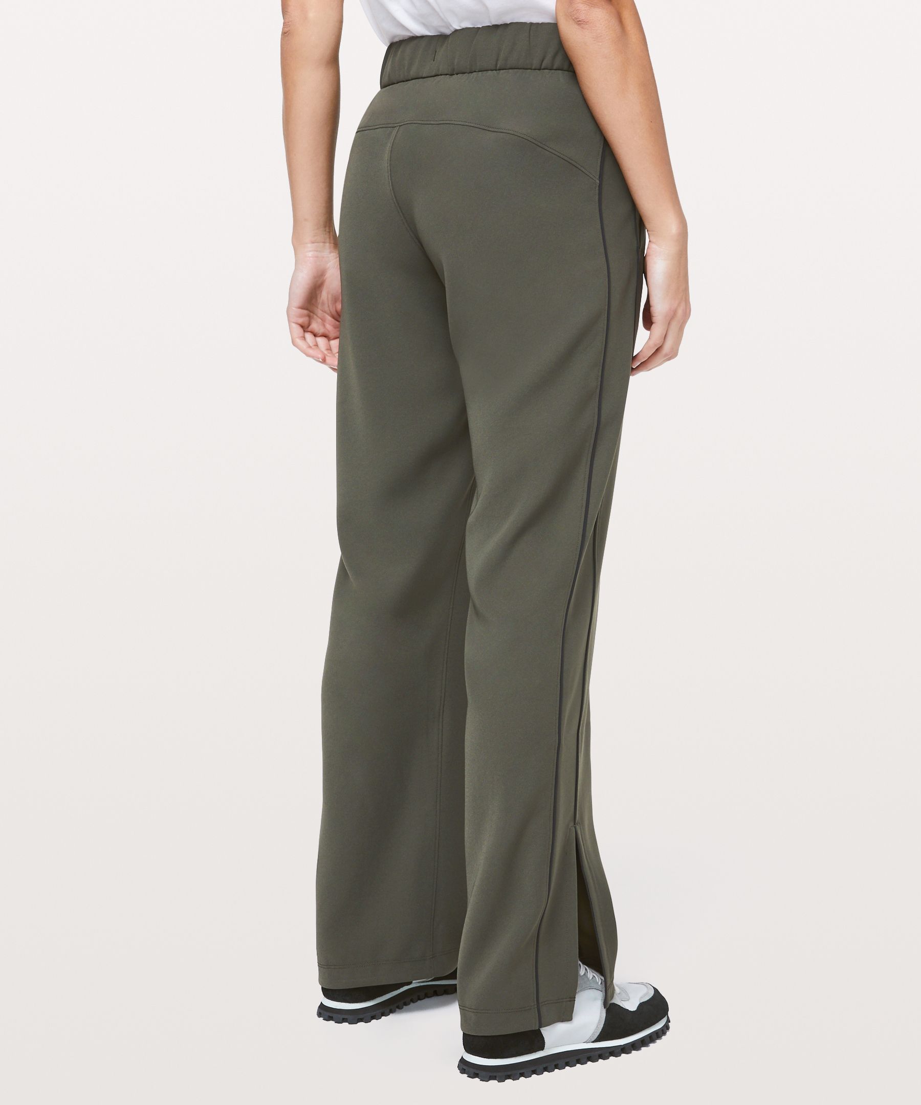 Lululemon Wanderer Wide Leg Pant - Dark Olive - lulu fanatics