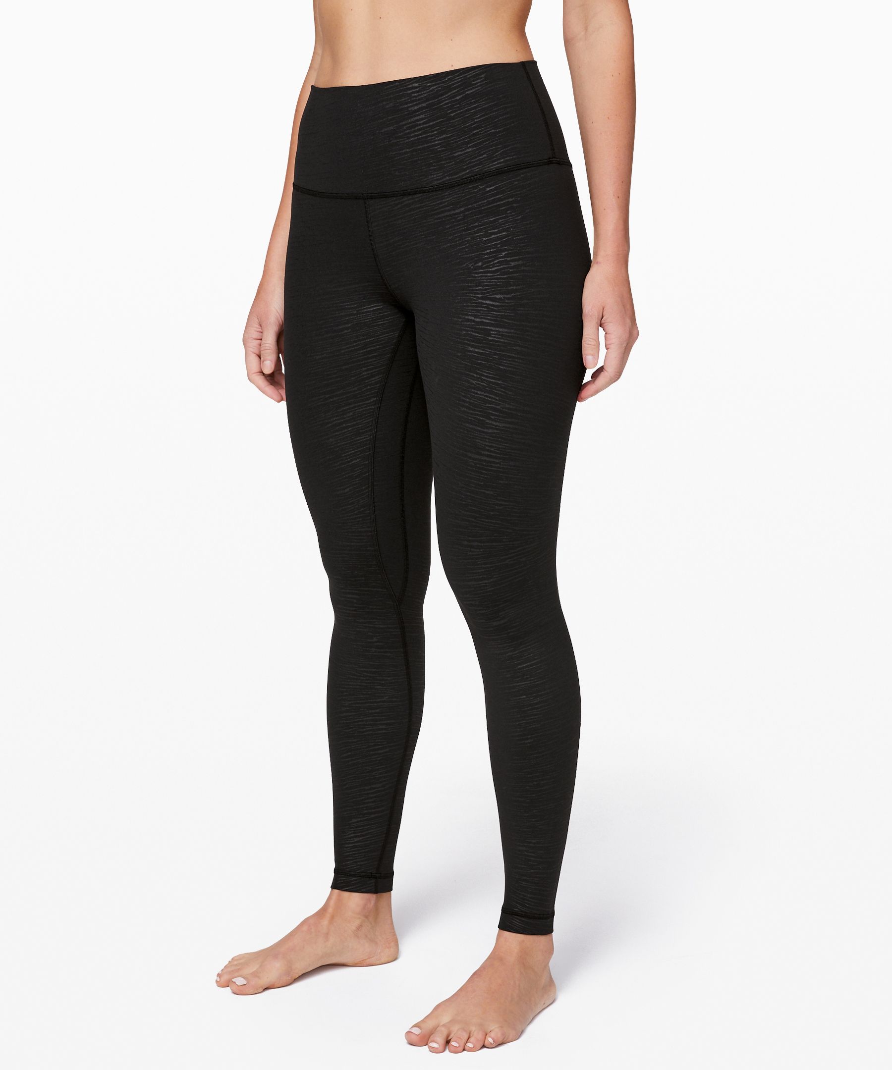 lululemon athletica, Pants & Jumpsuits, Lululemon Align Pant Black Emboss  High Rise Legging 25 Buttery Nulu Fabric