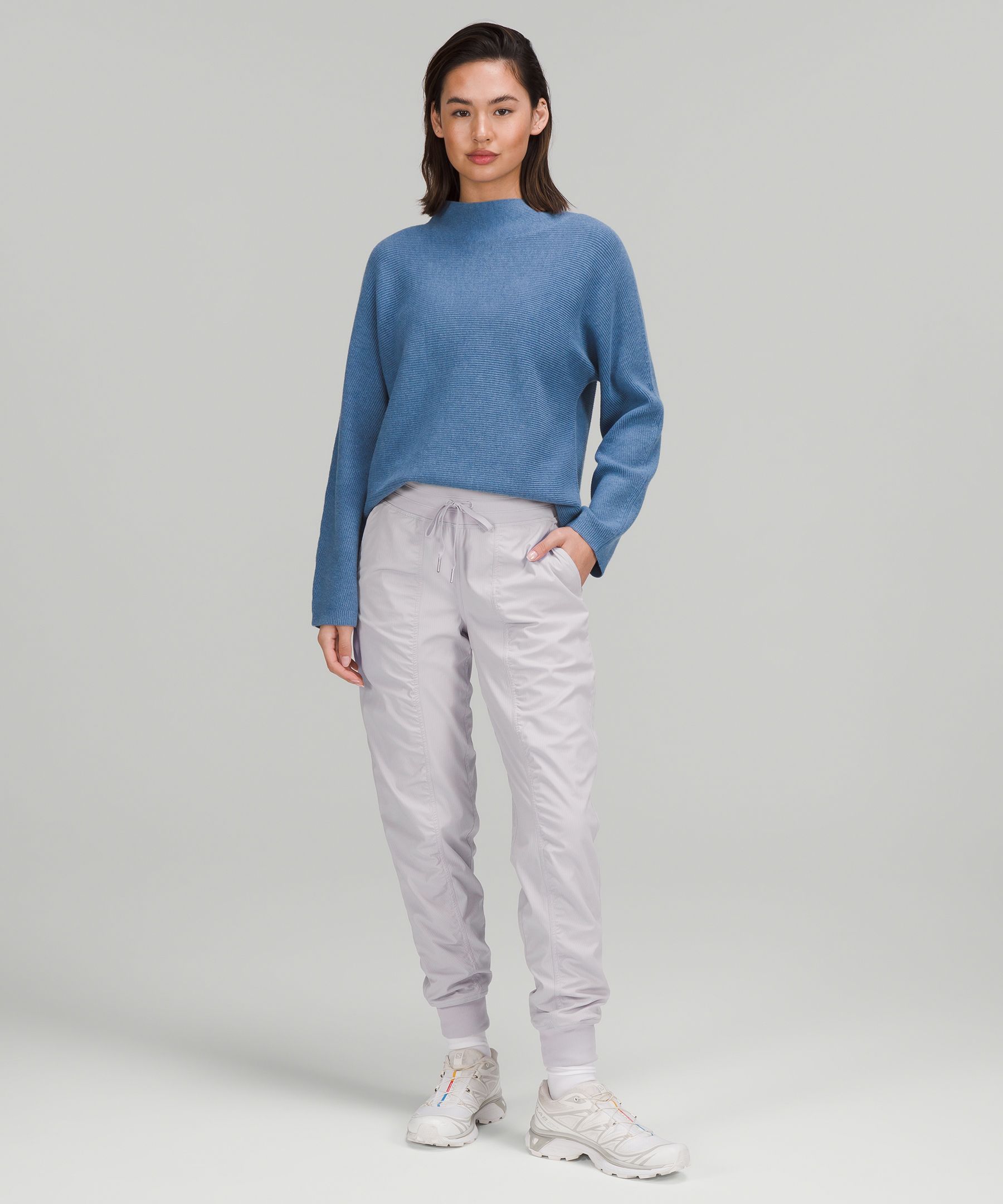 Lululemon Dance Studio Mid-rise Lined Joggers In Chrome