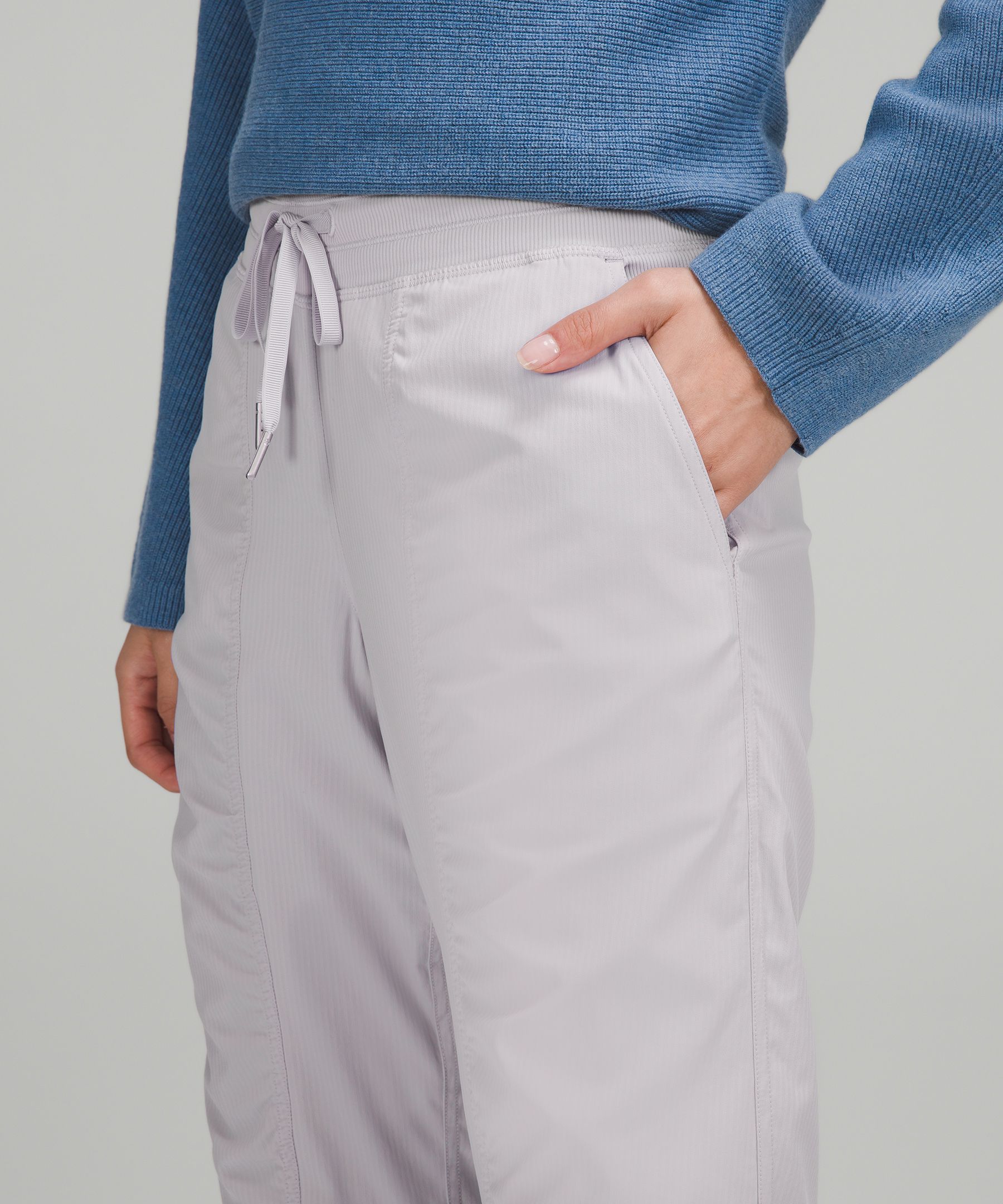 Lululemon Dance Studio Mid-rise Lined Joggers In Chrome