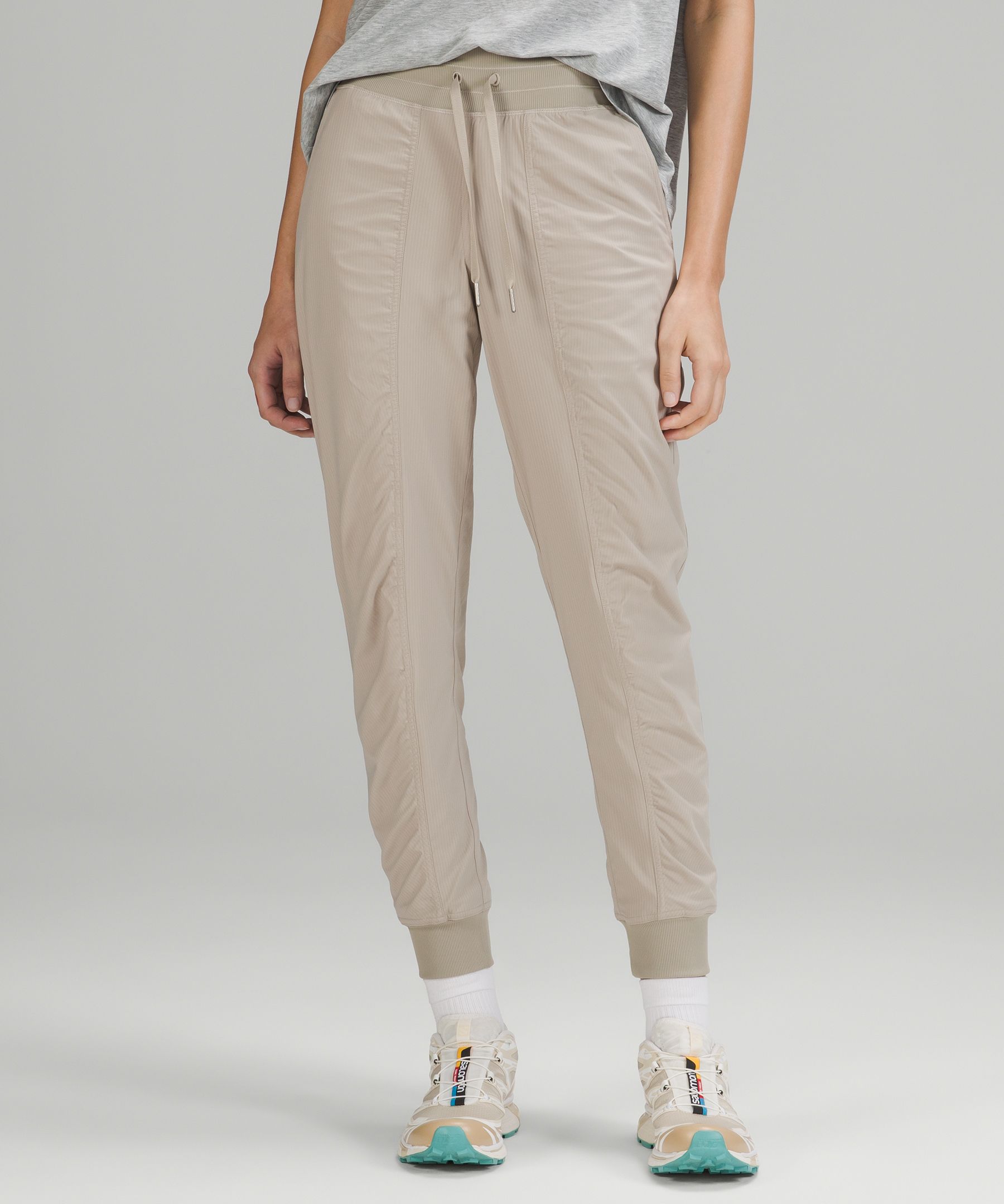 Lululemon Dance Studio Lined Mid-rise Joggers In Raw Linen