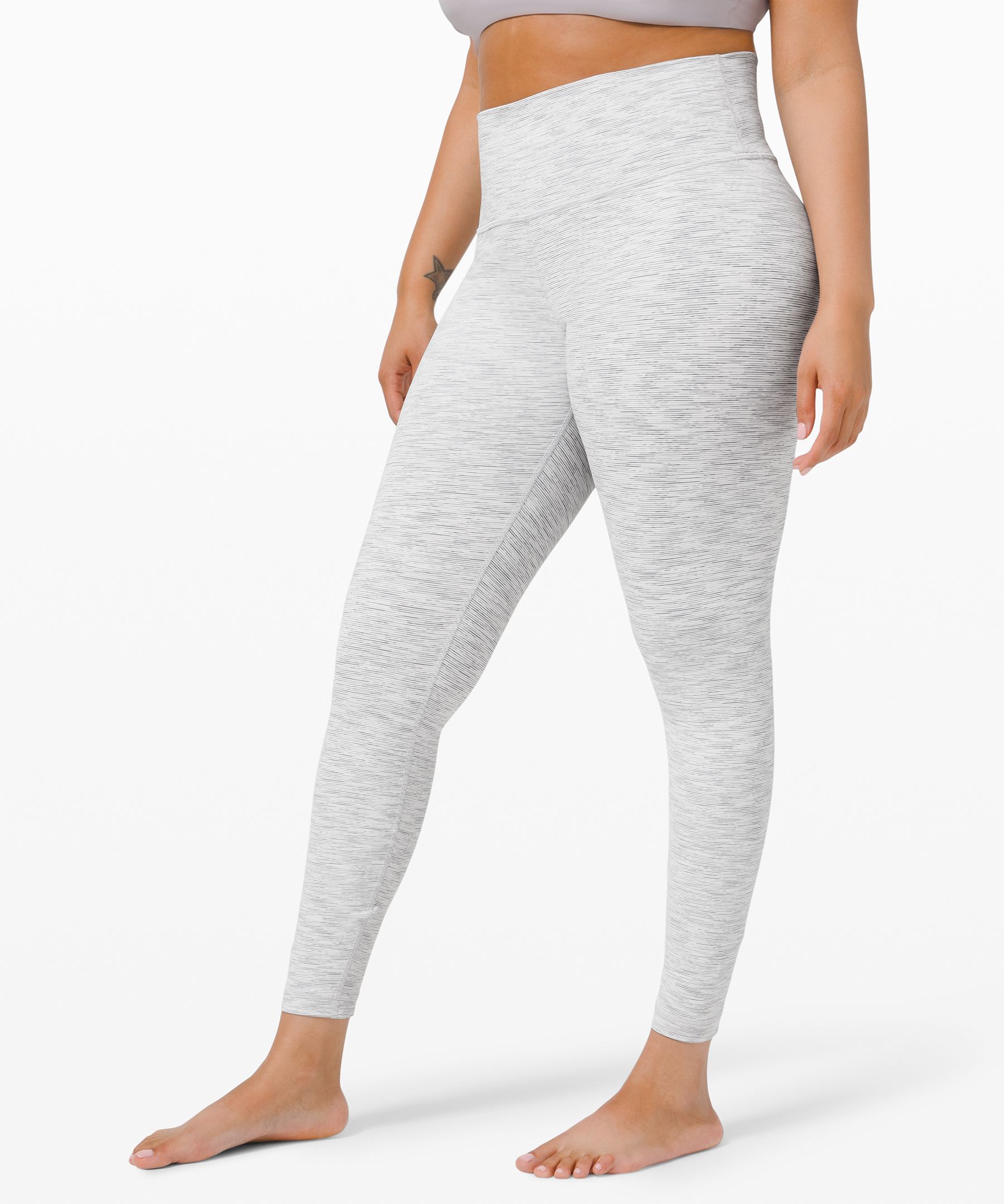 grey and white lululemon leggings