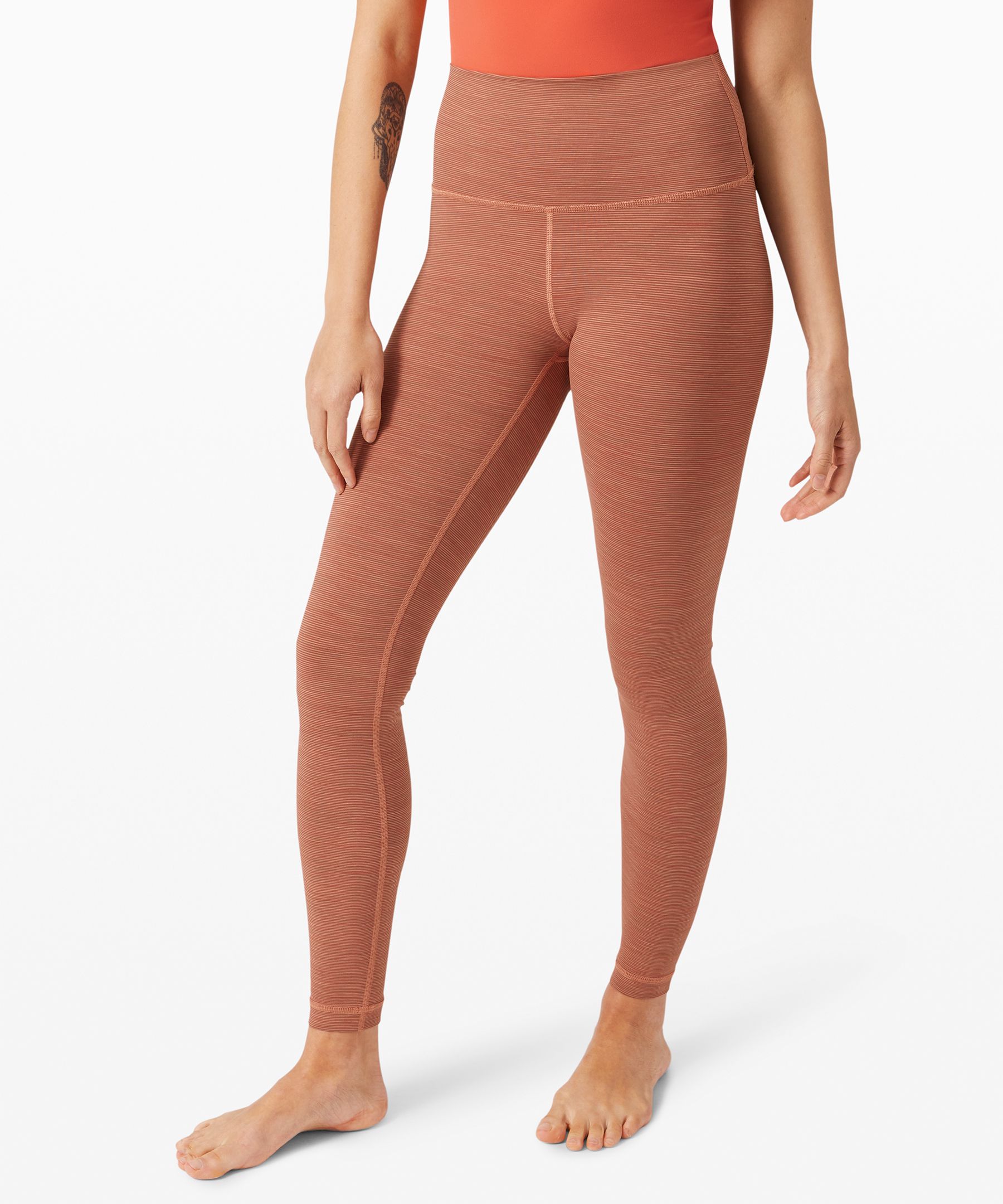 Lululemon Wunder Under High-rise 7/8 Tight *luxtreme 25" In Orange