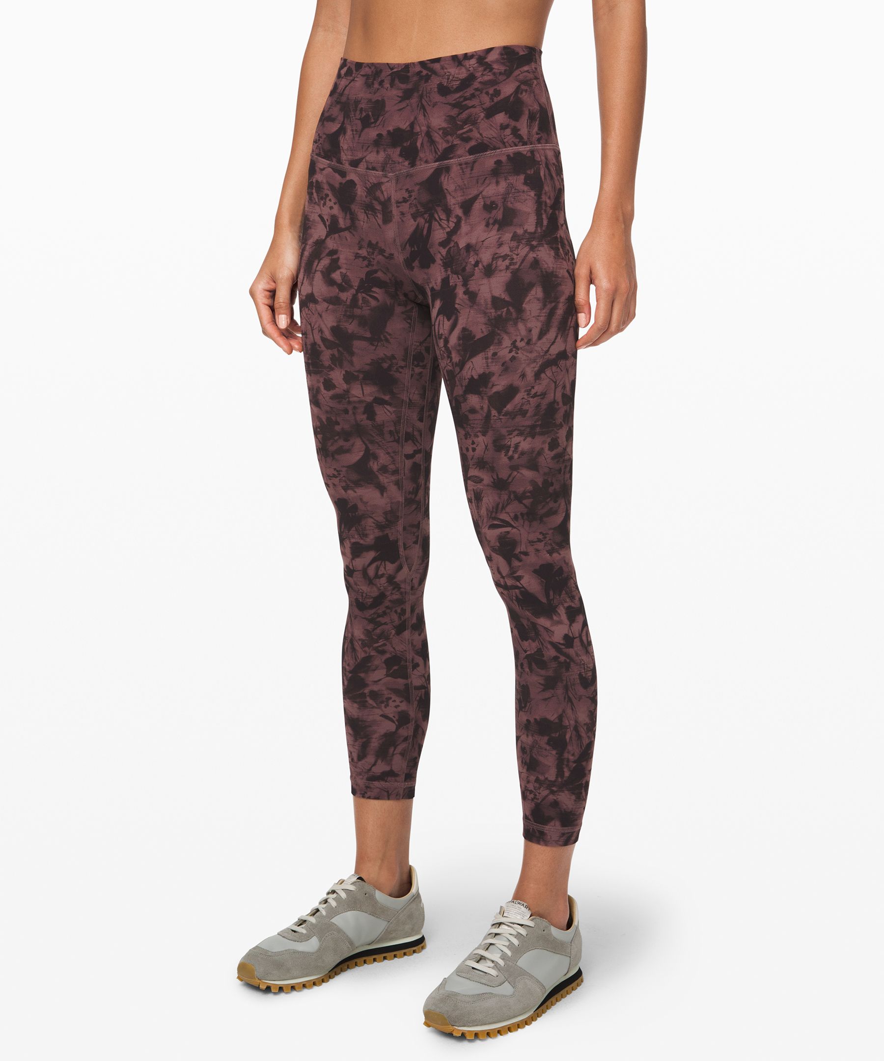 Lululemon Align Pant Ii 25 In Mini Dusk Floral Antique Bark Black