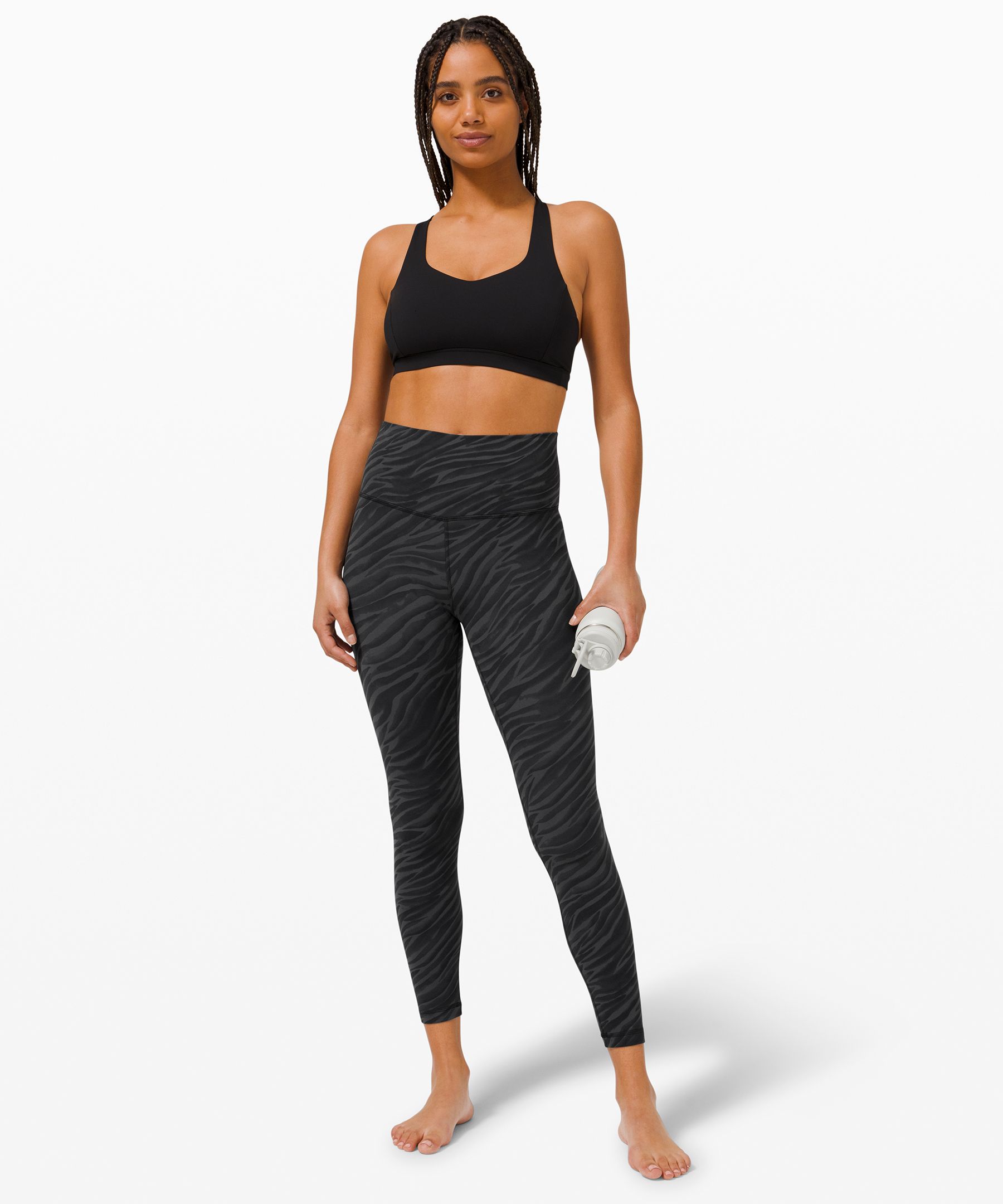 Lululemon Align High-Rise Pant II 25” Mini Herringbone Black White