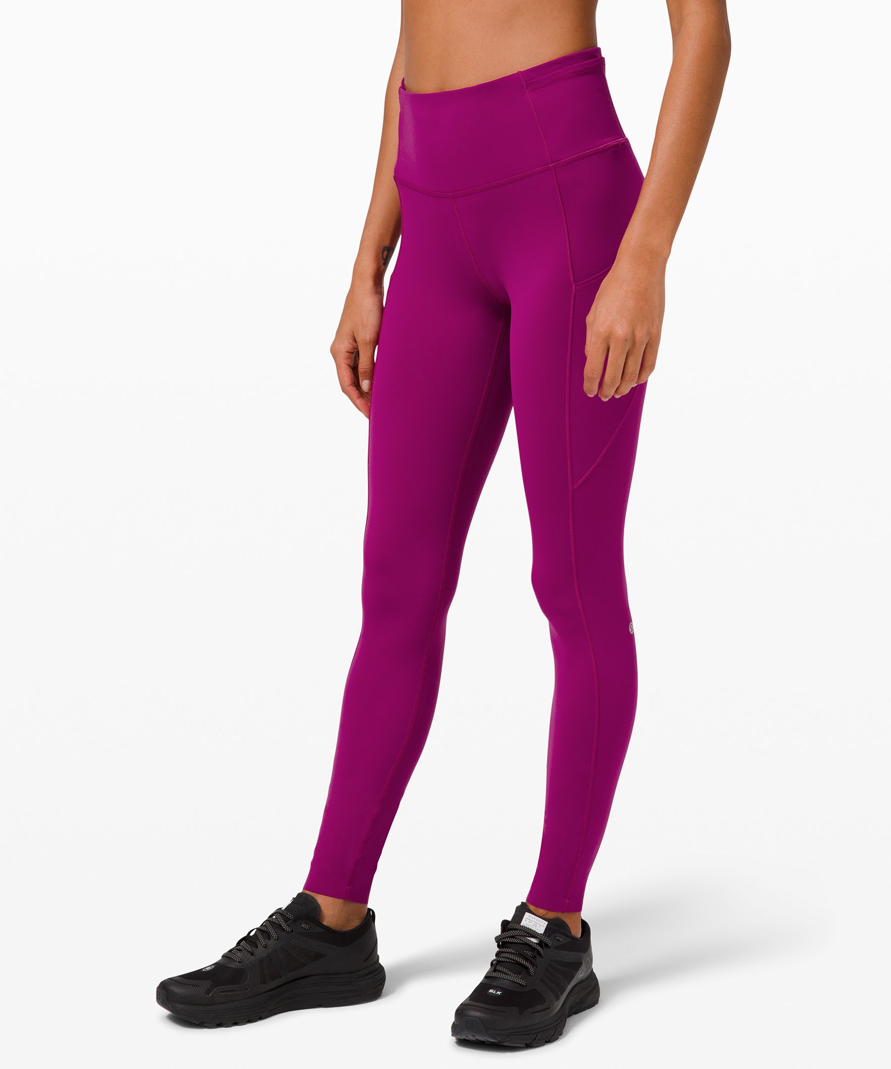 Lululemon Fast And Free High-rise Tight 28" *brushed Nulux In Pink