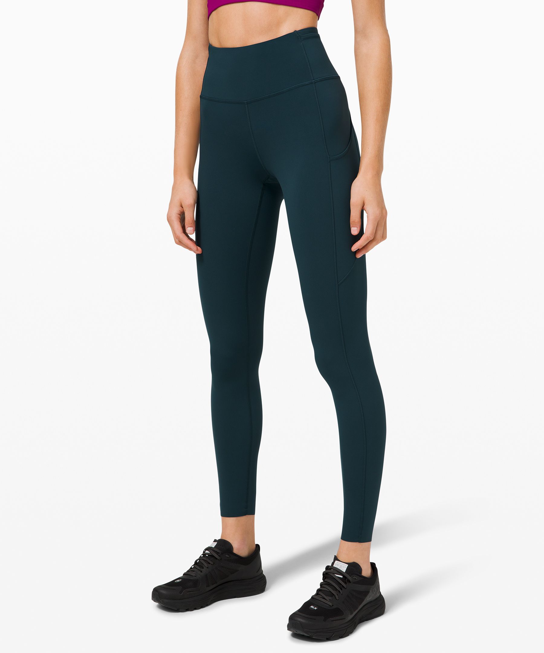 Lululemon Fast And Free High-rise Tight 28" *non-reflective Brushed Nulux In Green