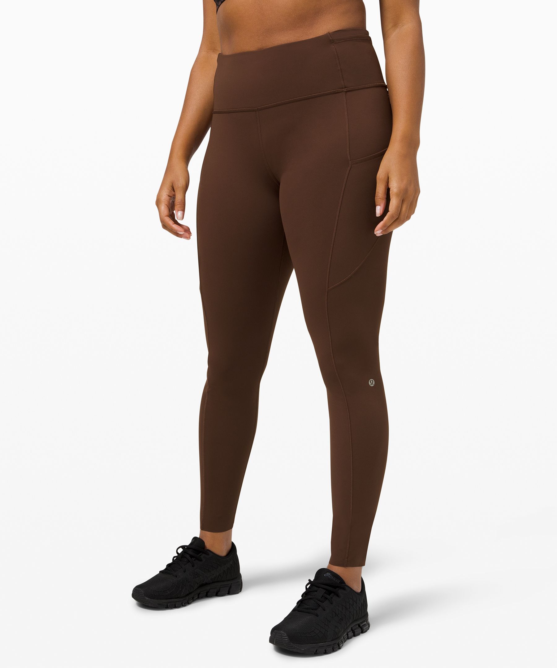 Lululemon Fast And Free High-rise Leggings 25 Brushed Nulux In Mulled Wine