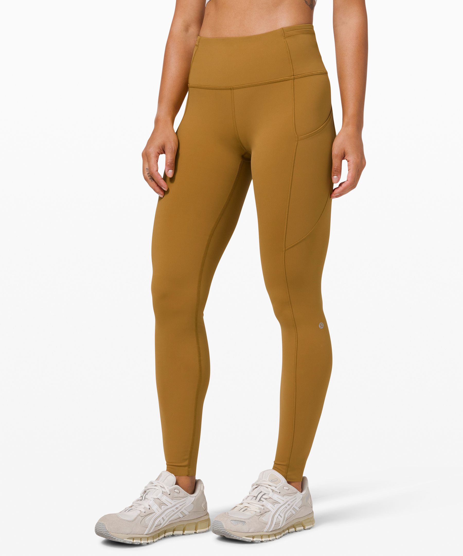 Lululemon Fast And Free High-rise Tight 28" *non-reflective Brushed Nulux In Brown