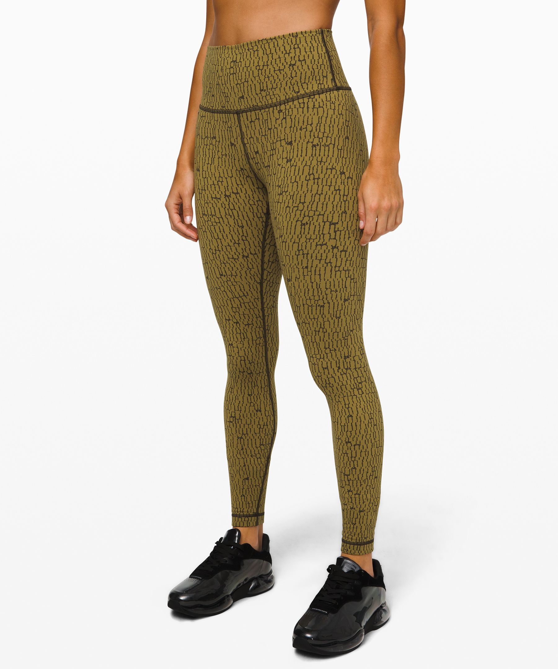 Lululemon Wunder Under High-rise Tight 28" In Stacked Jacquard Mossy Dark Olive