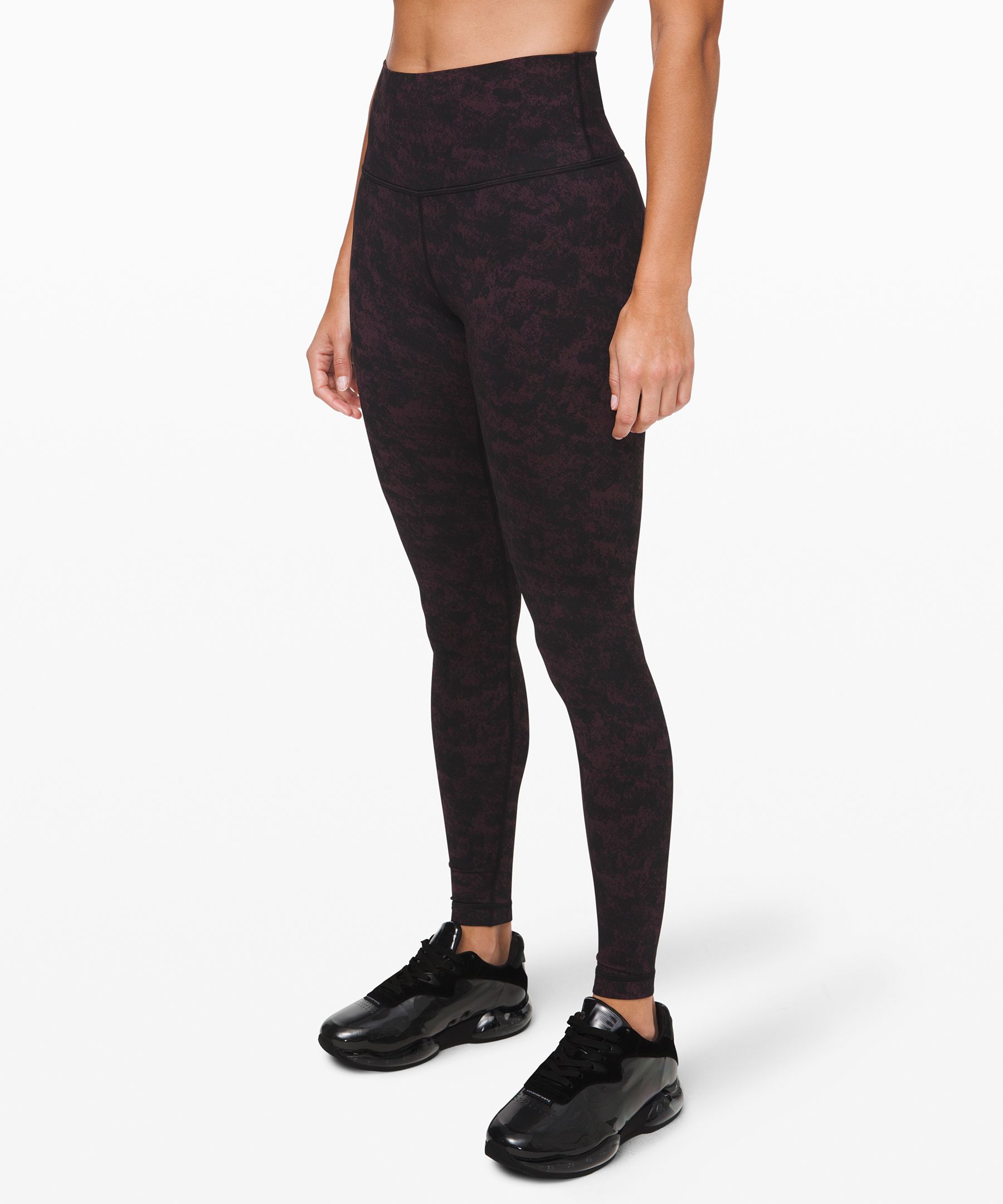 Lululemon Wunder Under High-rise Tight 28" *luxtreme In Misted Jacquard Black Black Cherry