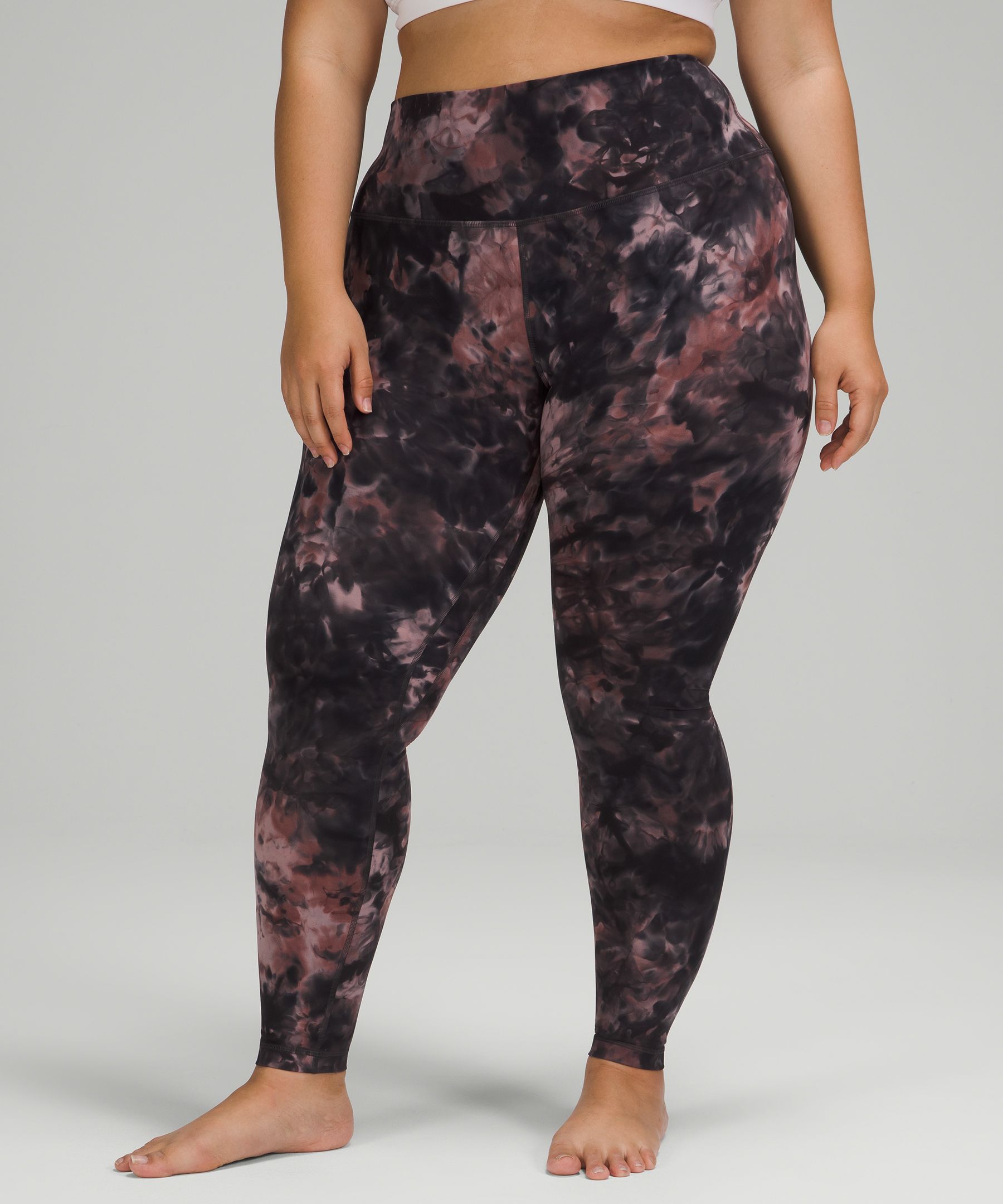 Lululemon Align Camo-print High-rise Stretch-woven Leggings In Black Multi