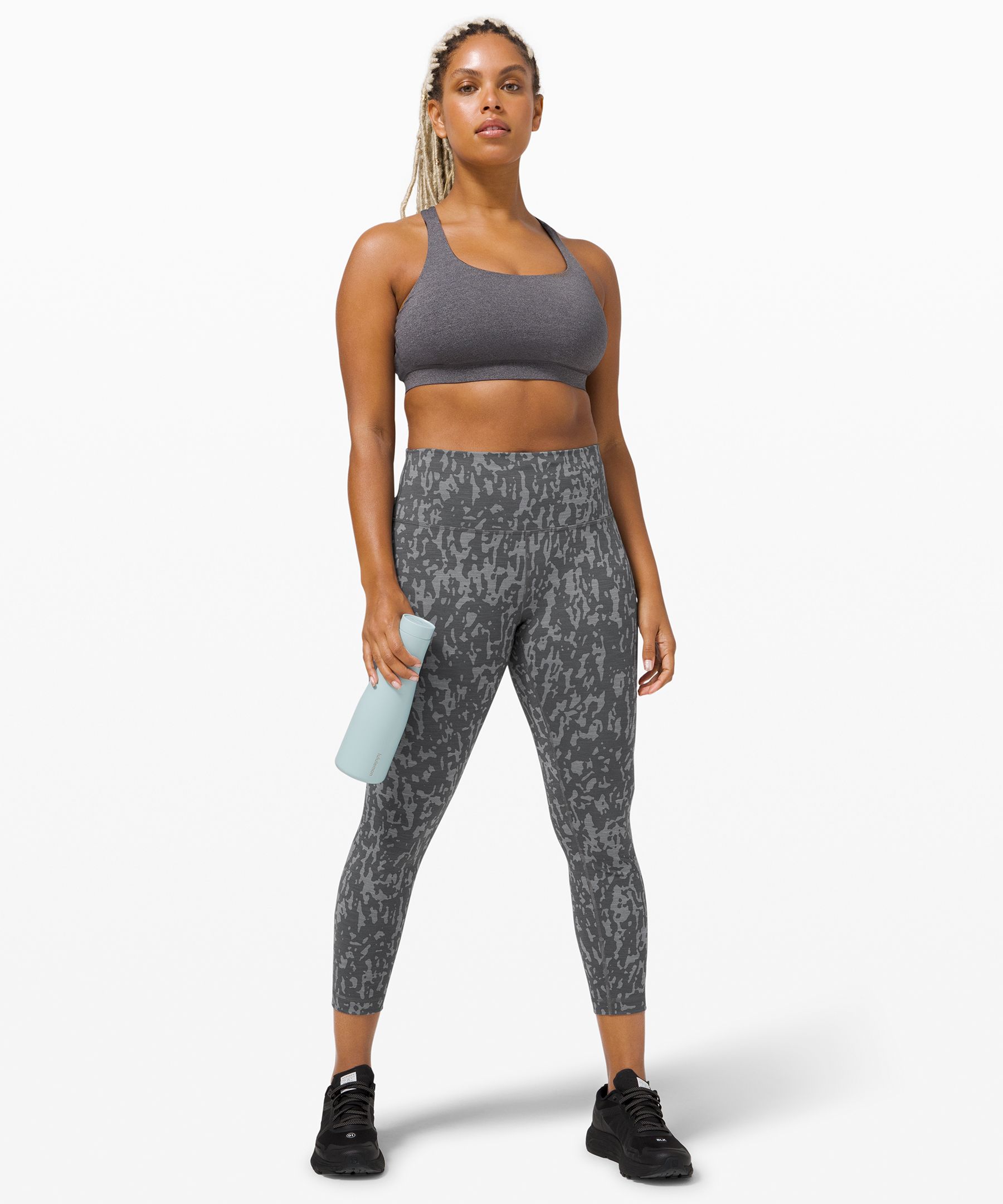 Lululemon Wunder Train Tight 25 *Print - Asphalt Grey Size 10