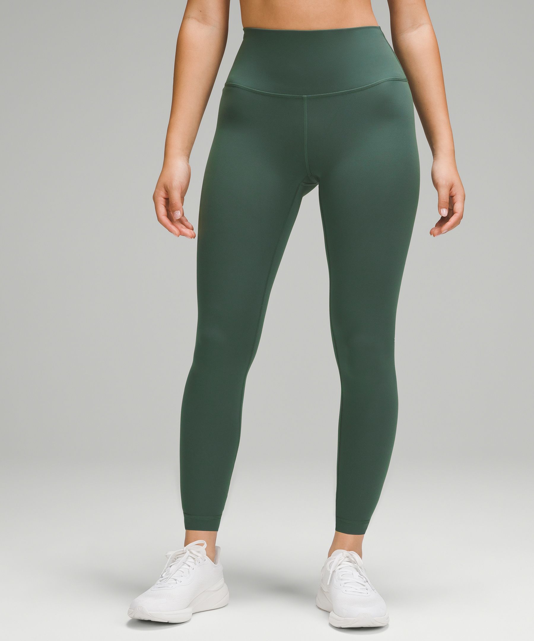 NWT Lululemon Wunder Train High Rise Tight 25 in green twill sz 20