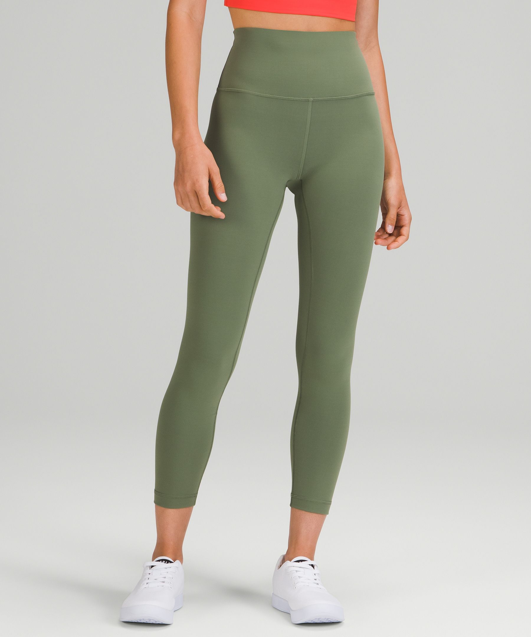 Lululemon Wunder Train High-rise Tights 25" In Green Twill