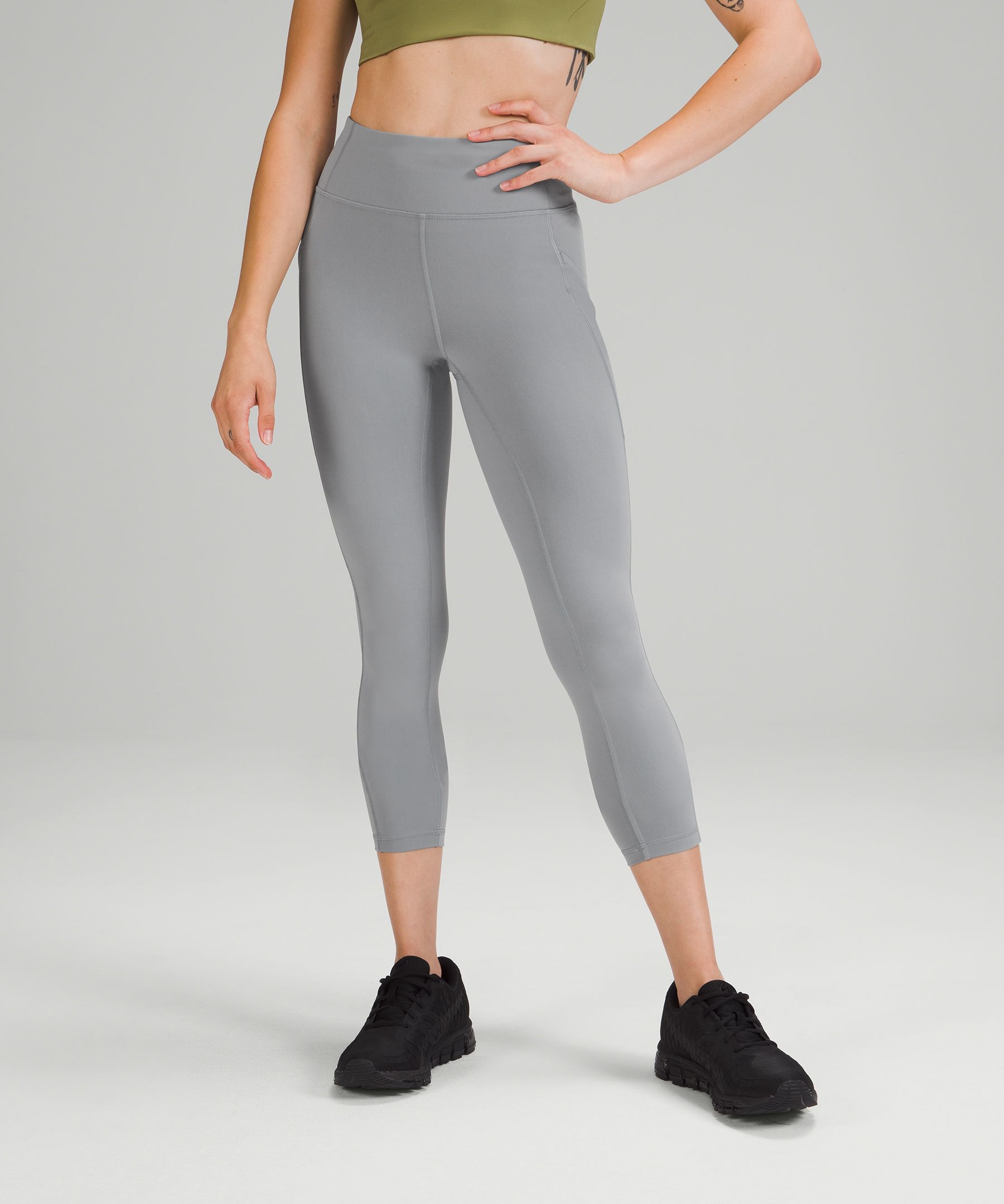 NEW LULULEMON Chambray Blue Gray Invigorate High-Rise Tight