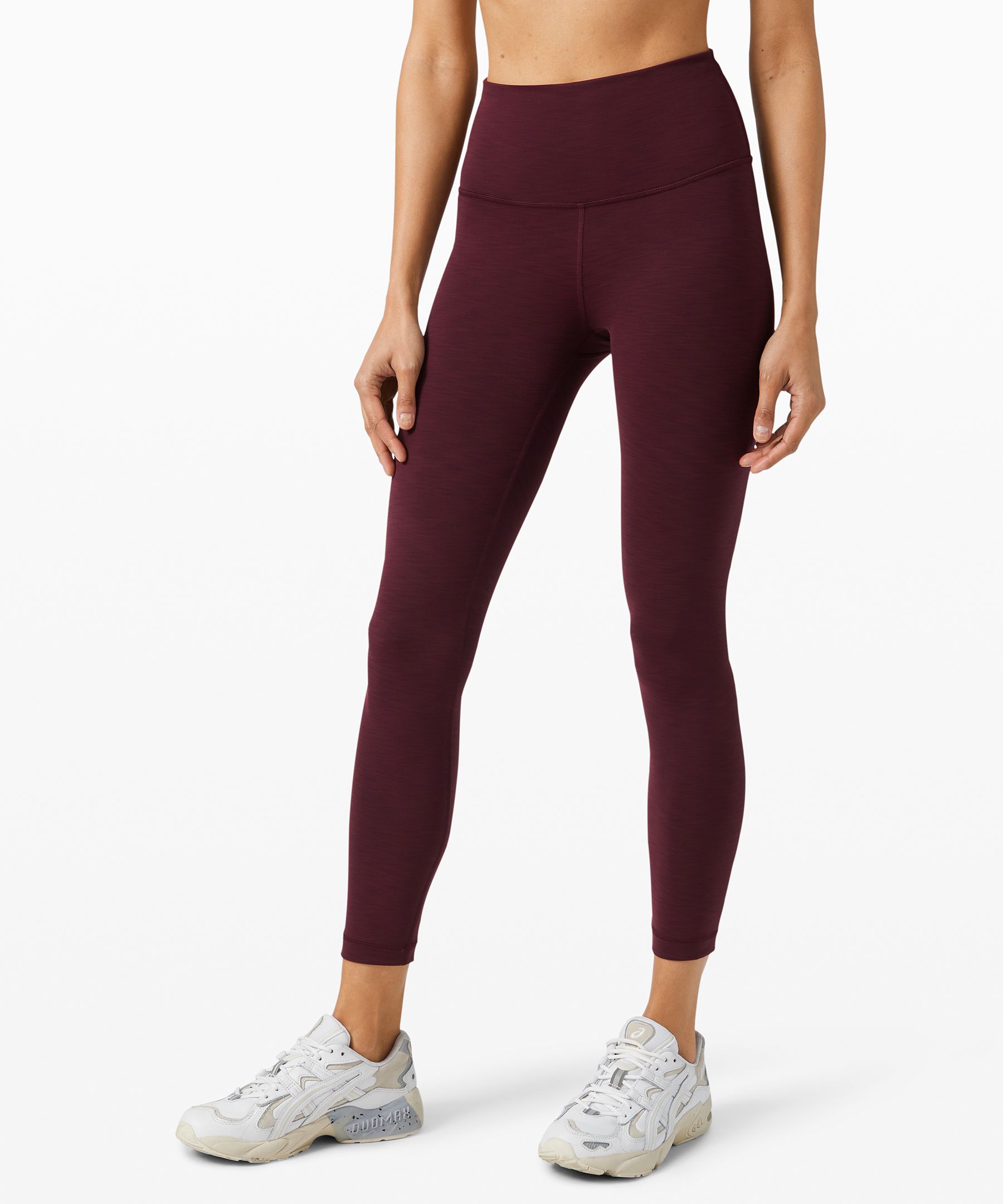 Lululemon Wunder Train High-rise Tight 25" In Burgundy