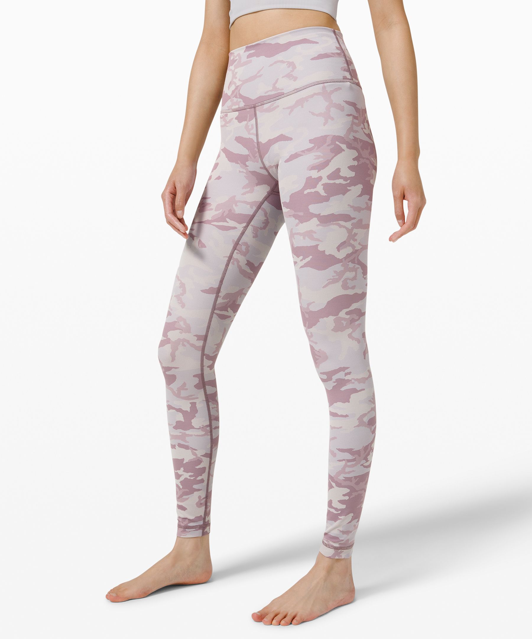 lululemon athletica, Pants & Jumpsuits, Wunder Under Luxtreme High Rise  Tights 28 Grey Pink Stripe