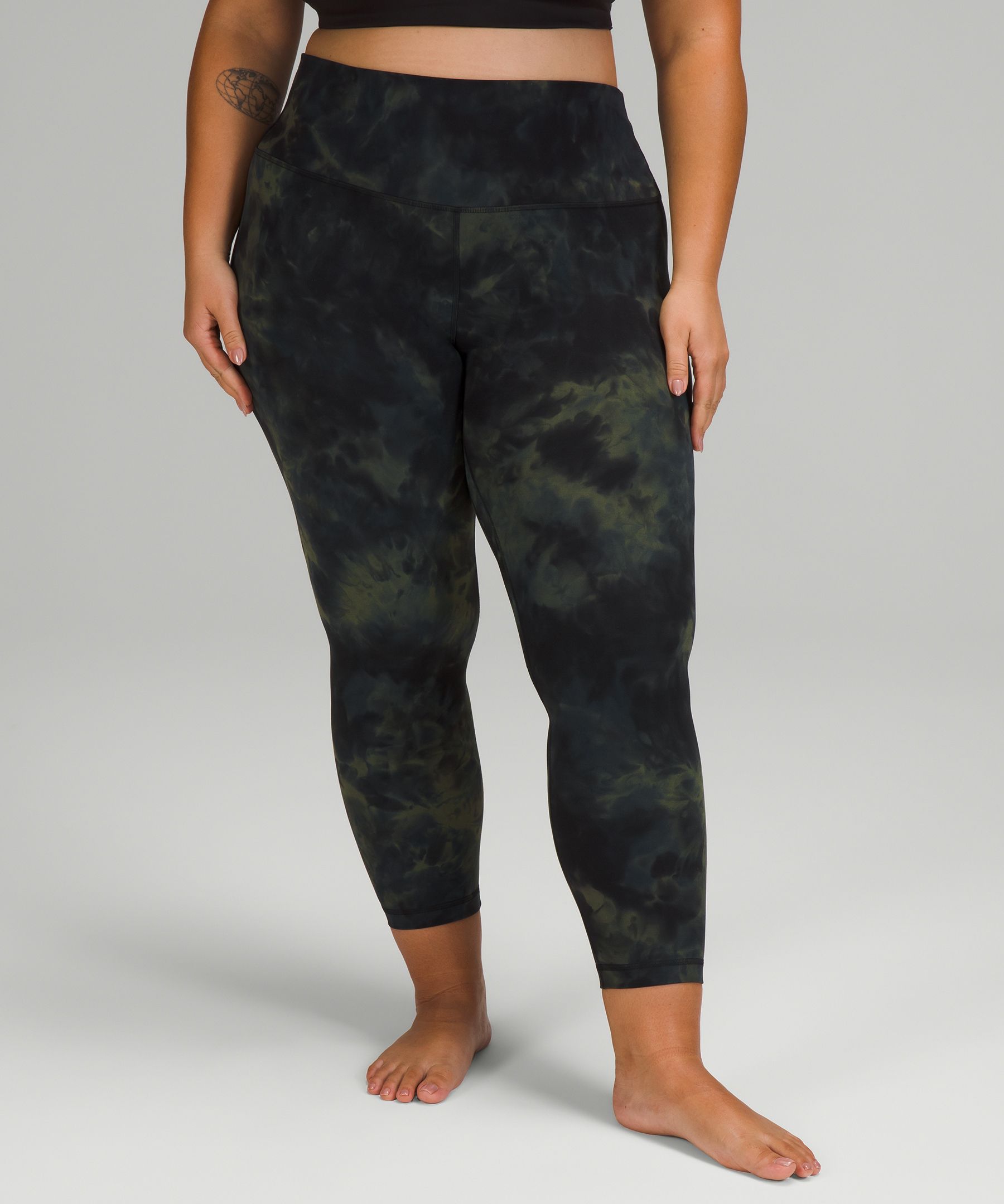 Lululemon Align Pant II 25” Diamond Dye Graphite Grey Bronze Green 12