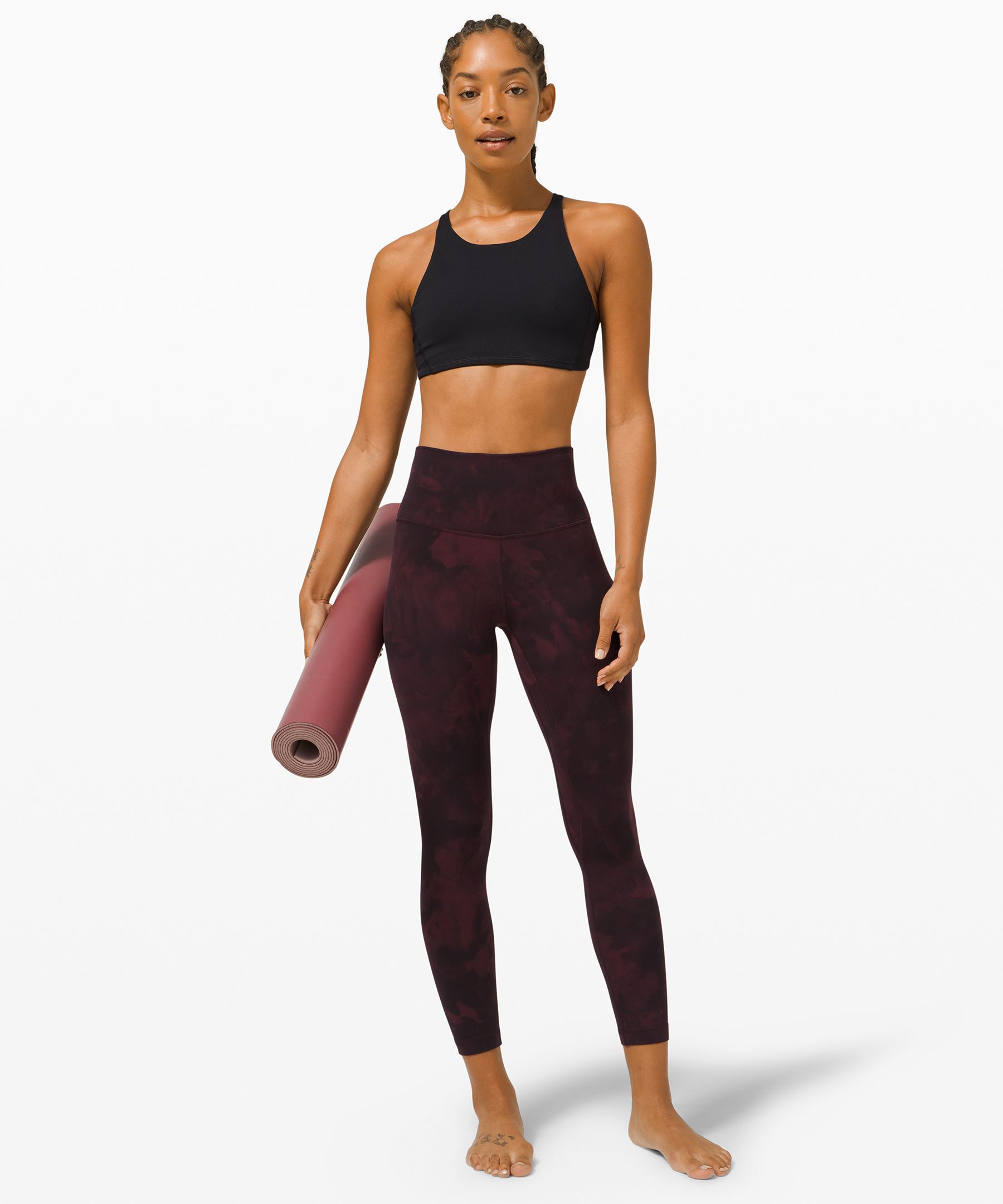 Burgundy Align high-rise 25'' leggings, lululemon