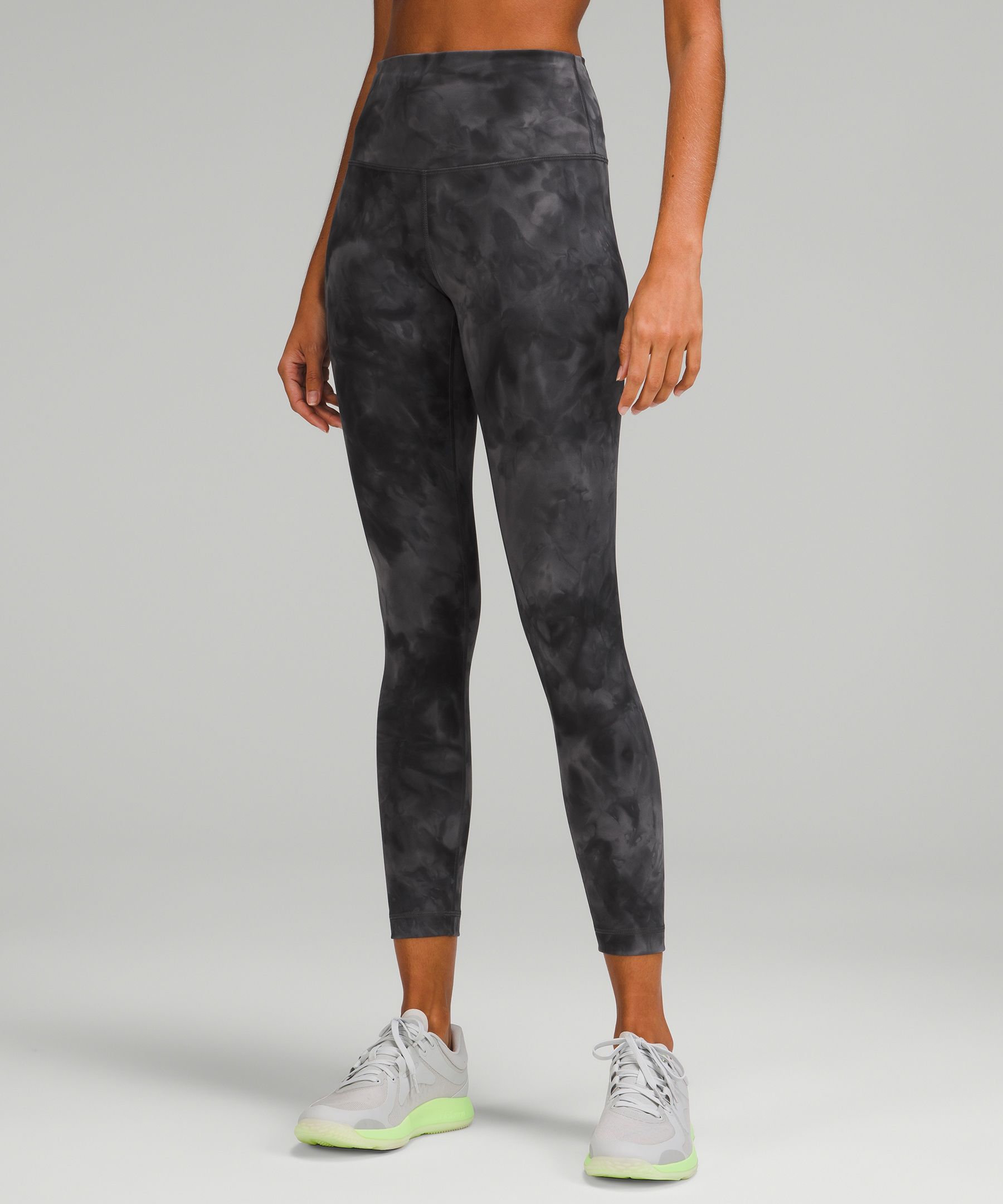 Lululemon Wunder Train Marble-print High-rise 25 Leggings - Grey